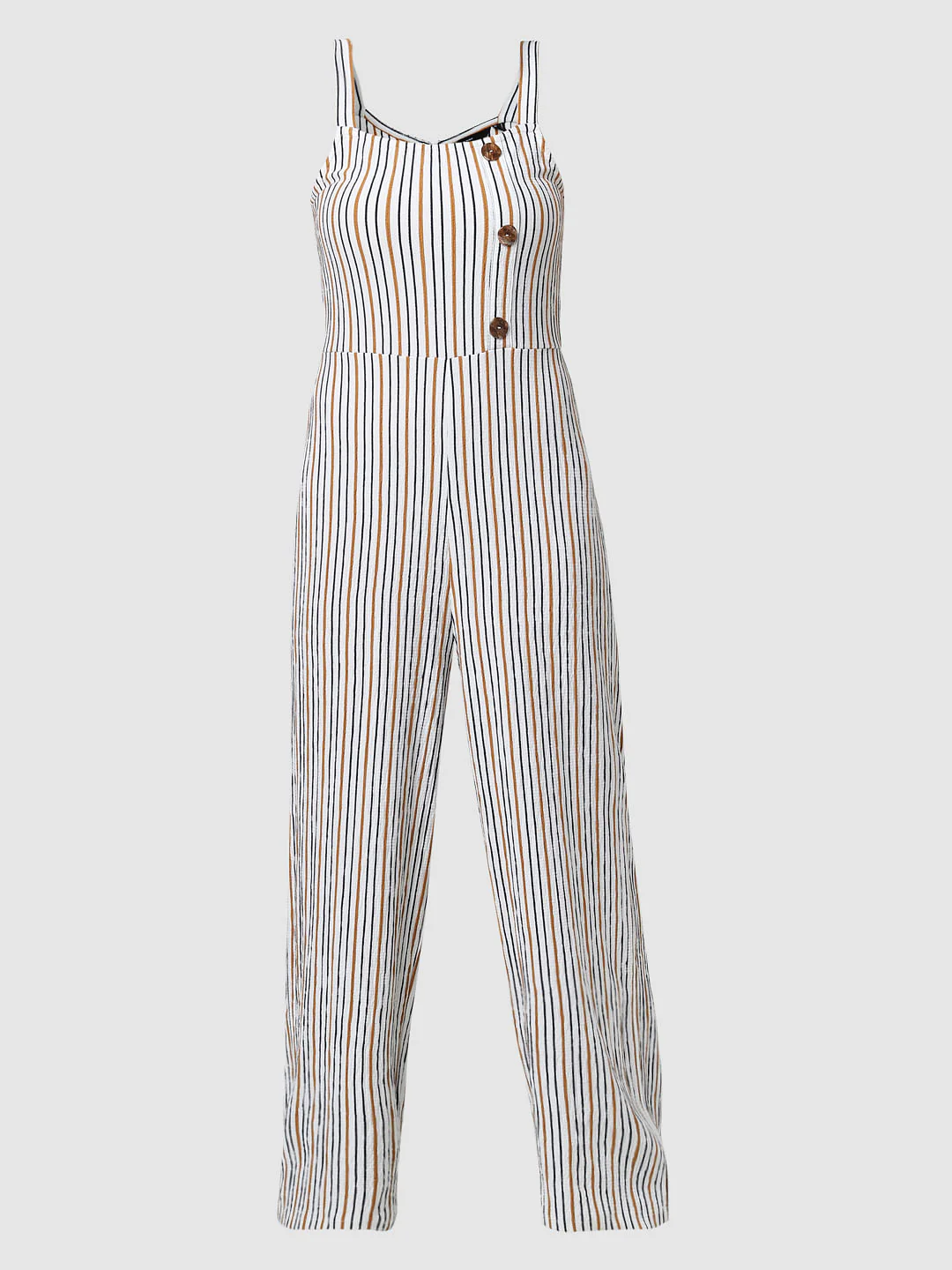 White Striped Jumpsuit - Image 6