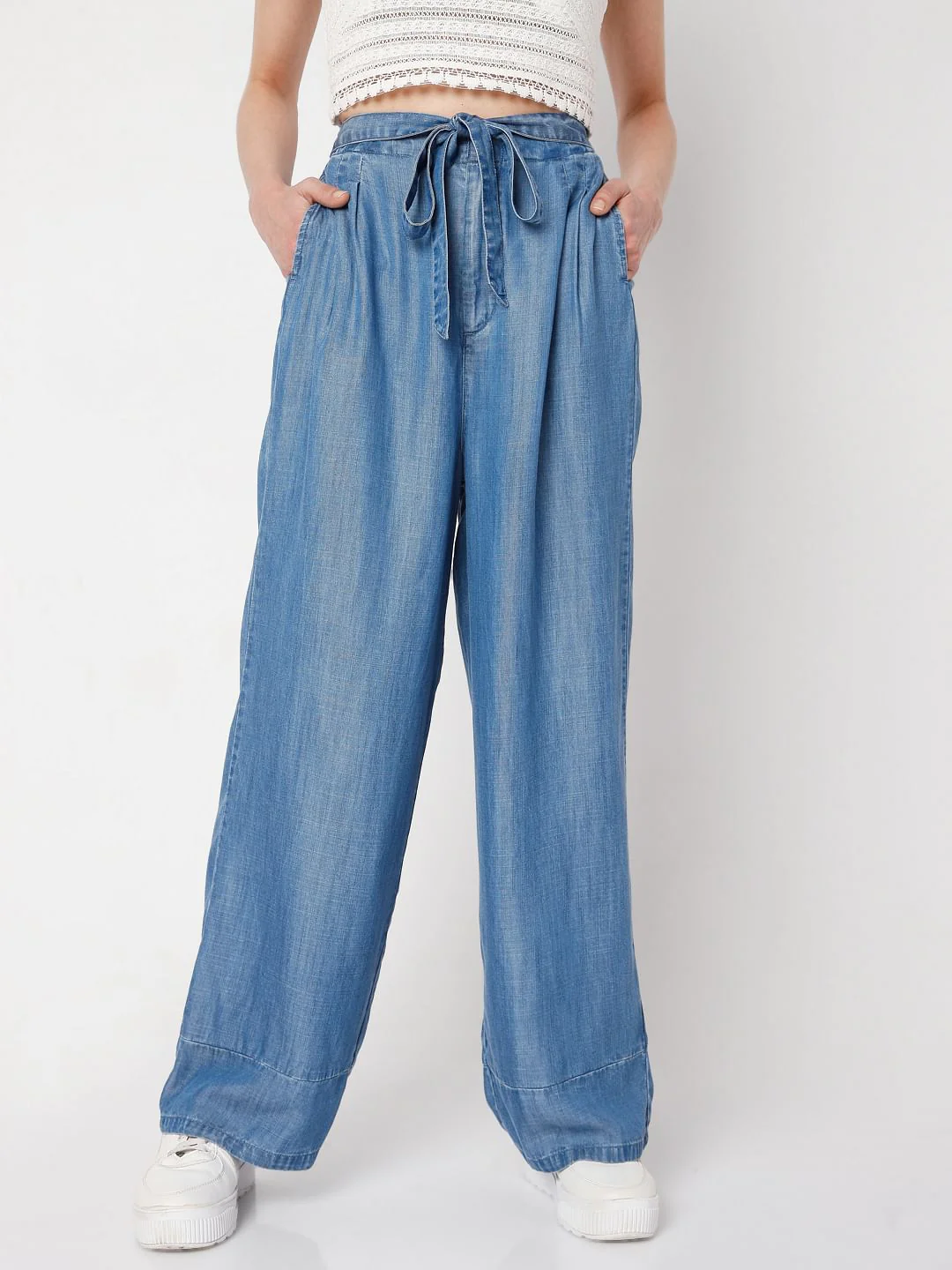 Blue High Rise Jade Straight Fit Jeans - Image 2