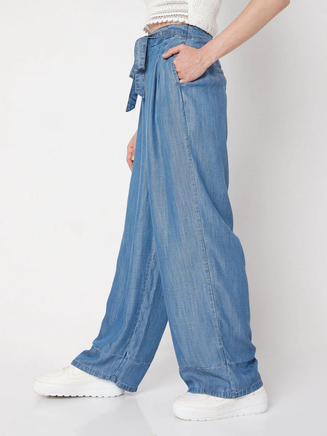Blue High Rise Jade Straight Fit Jeans - Image 3