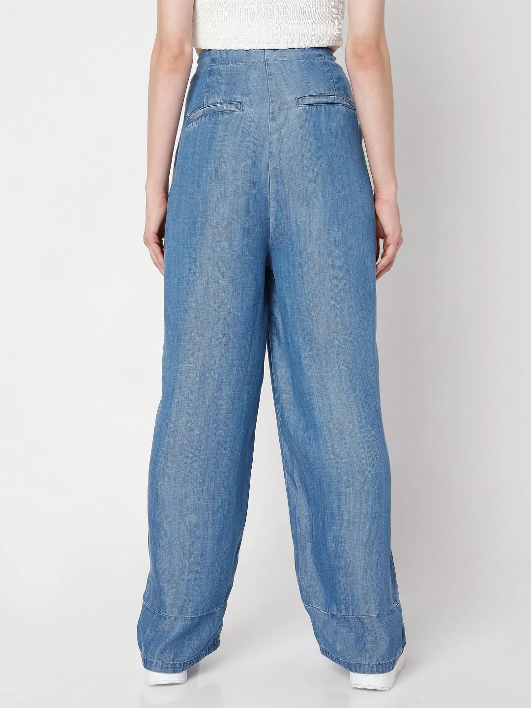 Blue High Rise Jade Straight Fit Jeans - Image 4