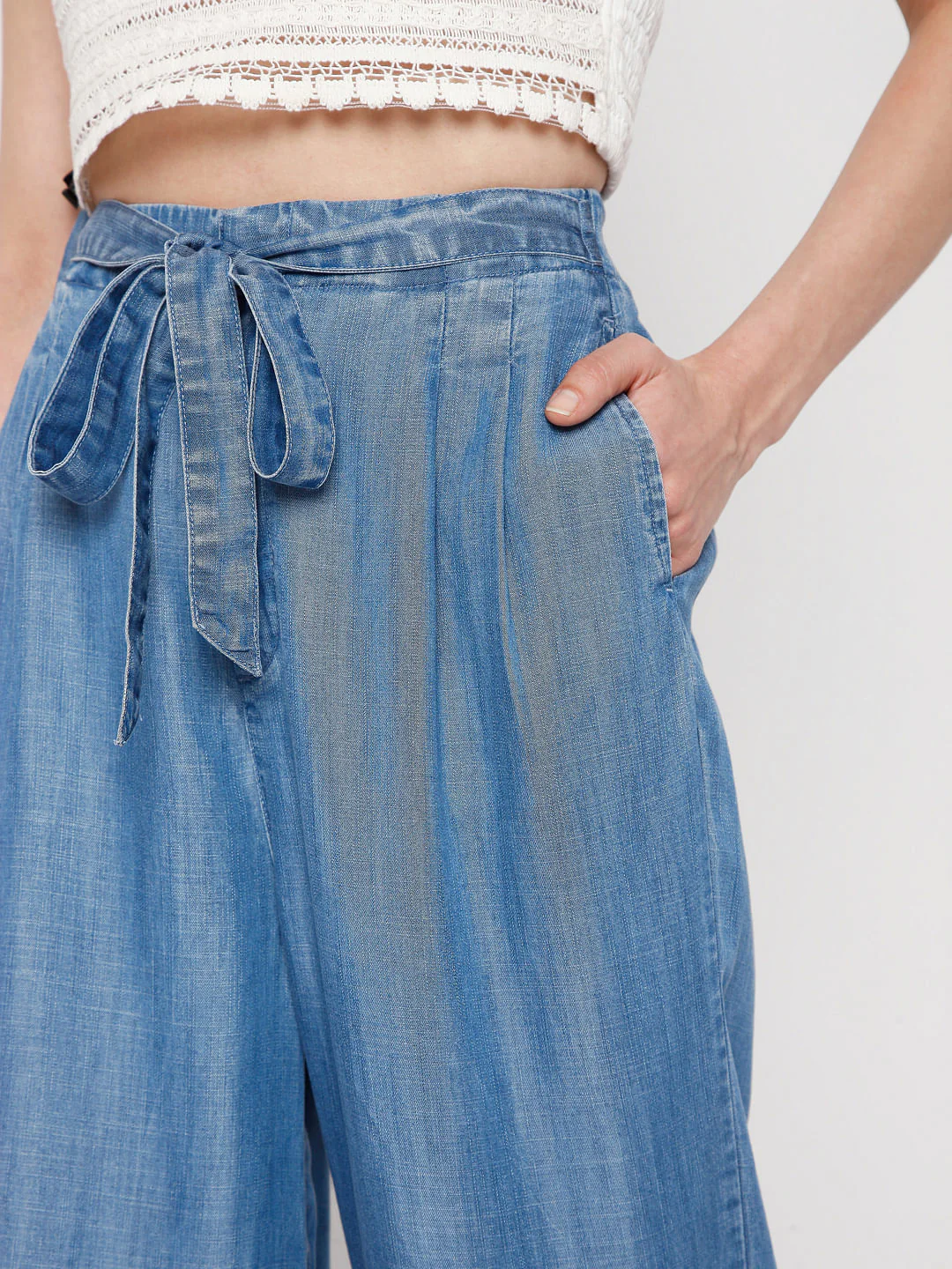 Blue High Rise Jade Straight Fit Jeans - Image 5