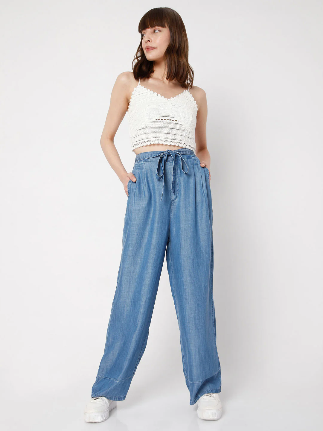 Blue High Rise Jade Straight Fit Jeans - Image 6