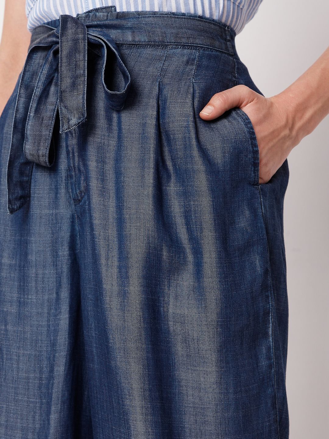 Blue Wide Leg Pants - Image 5