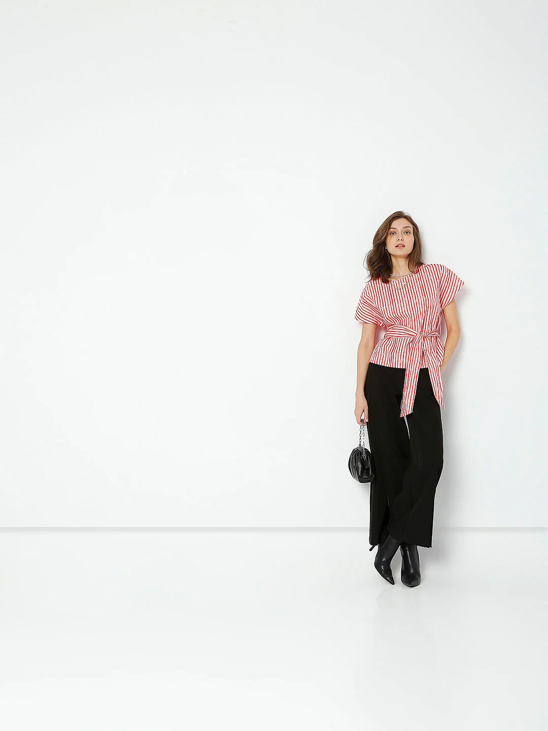 Pink Striped Linen Top