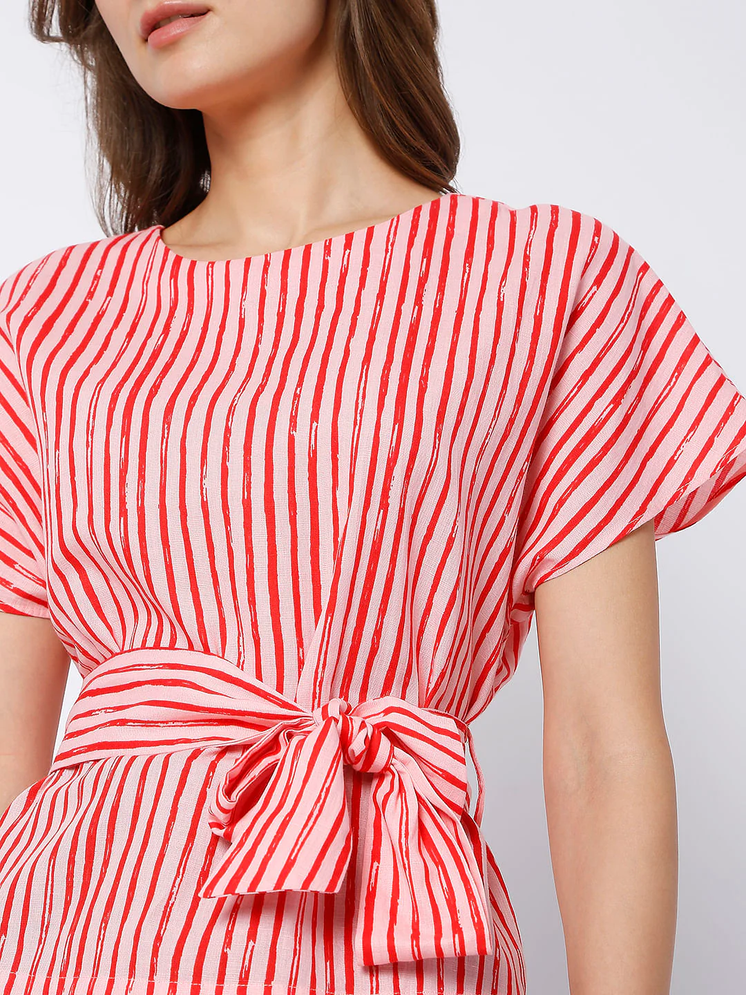Pink Striped Linen Top - Image 6
