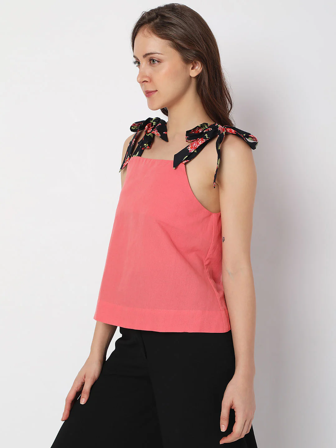 Pink Floral Strap Top - Image 3