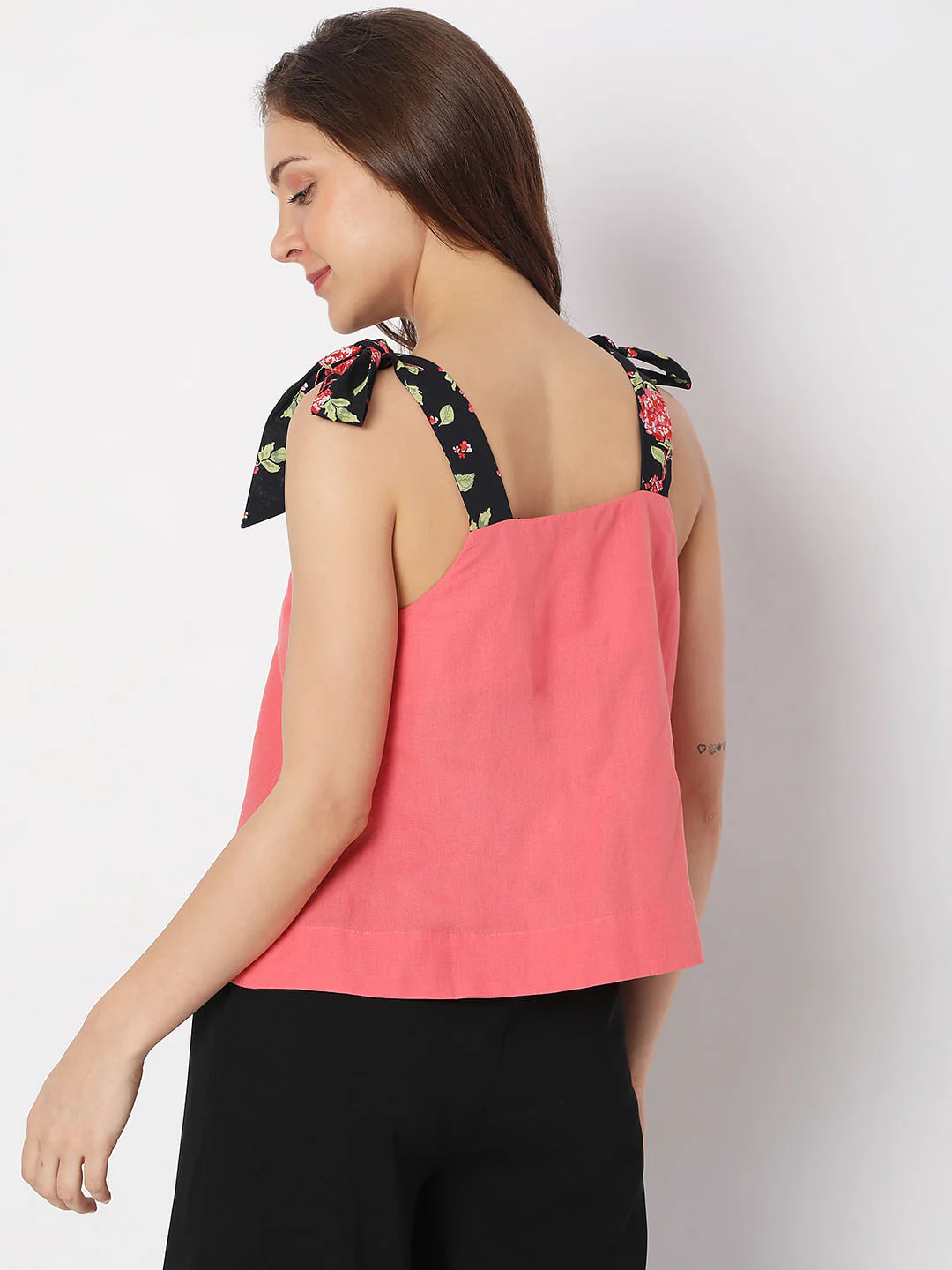 Pink Floral Strap Top - Image 4
