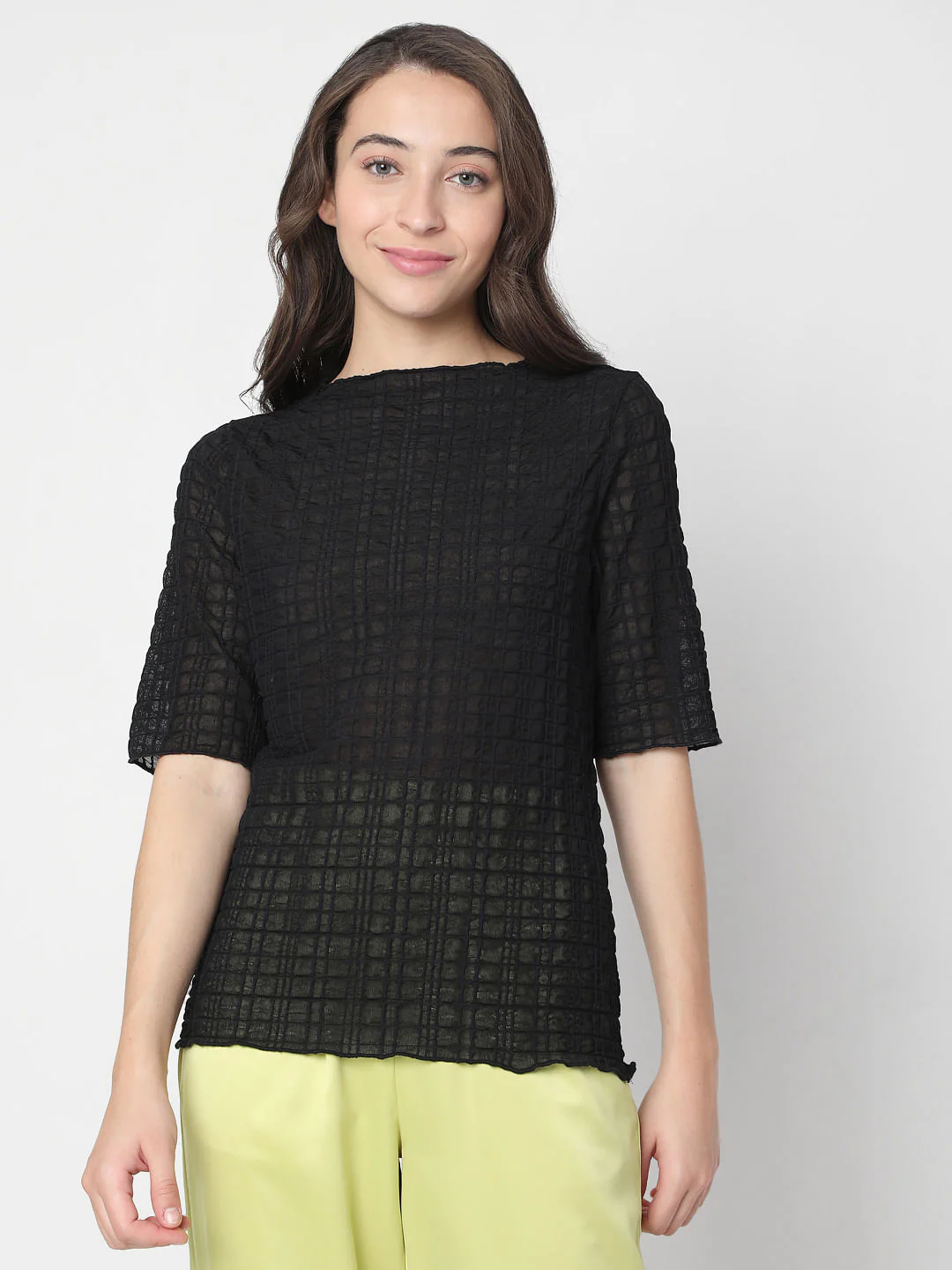 Black Textured Top - Image 2