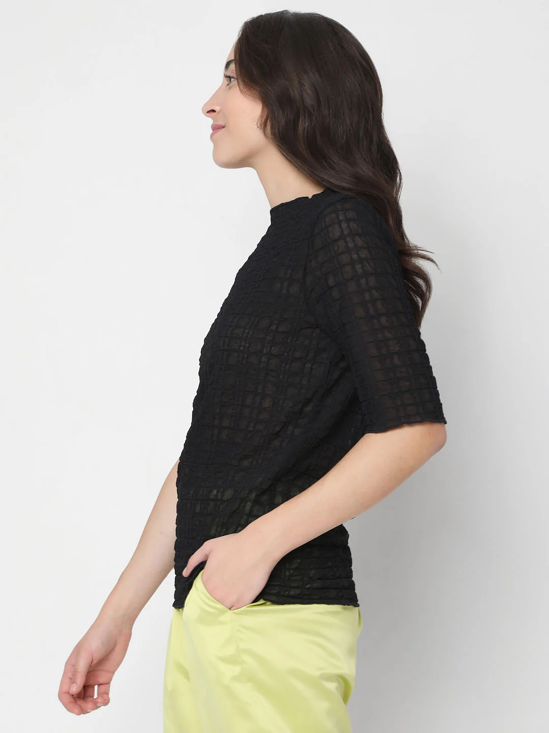 Black Textured Top - Image 3