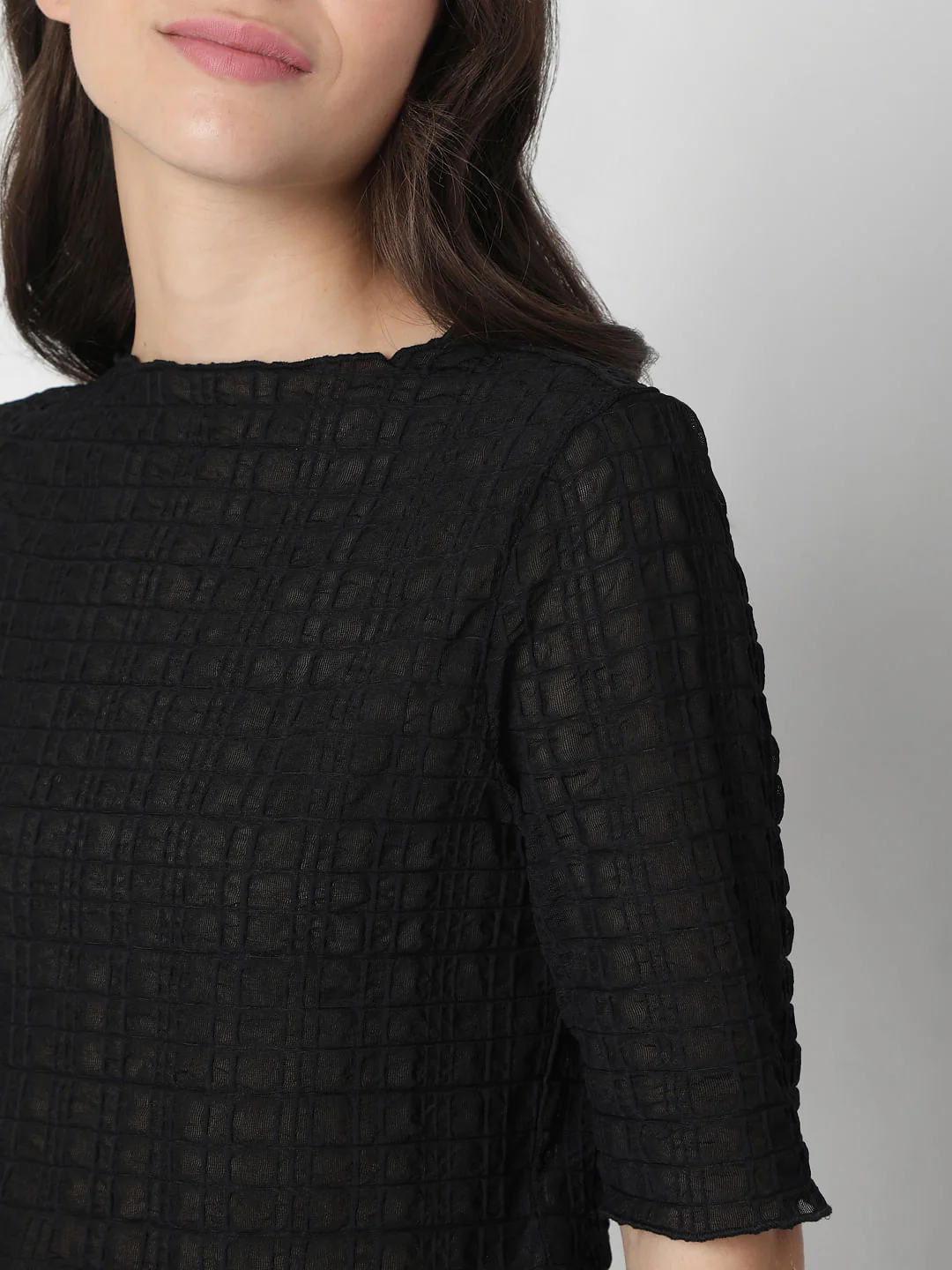 Black Textured Top - Image 6