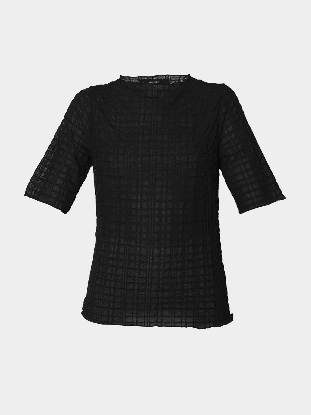 Black Textured Top - Image 7
