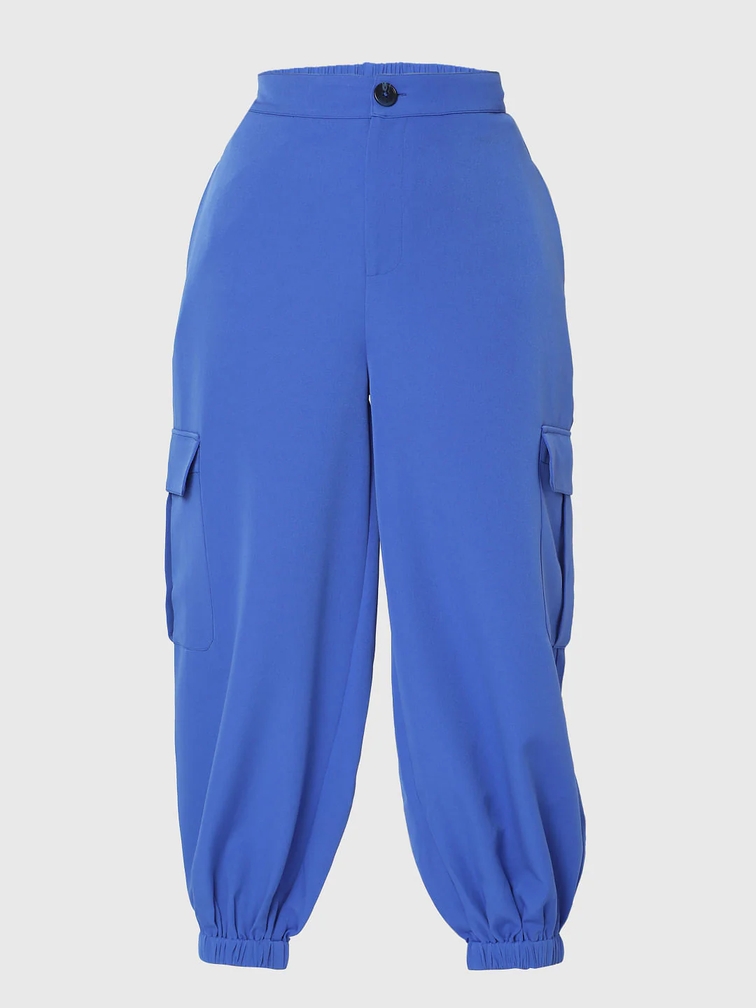 Blue High Rise Jogger Pants - Image 7