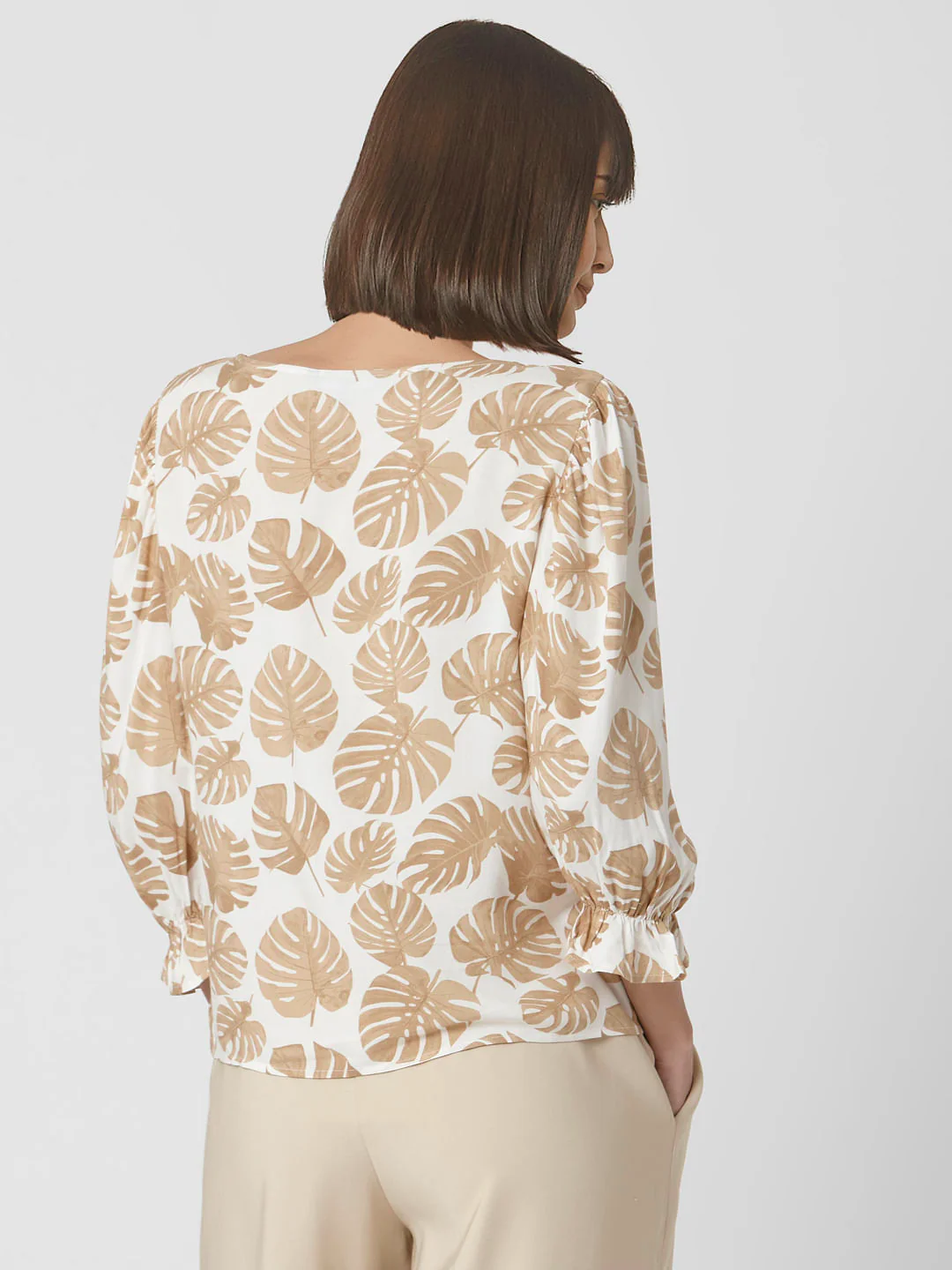 Brown Printed Top - Image 4