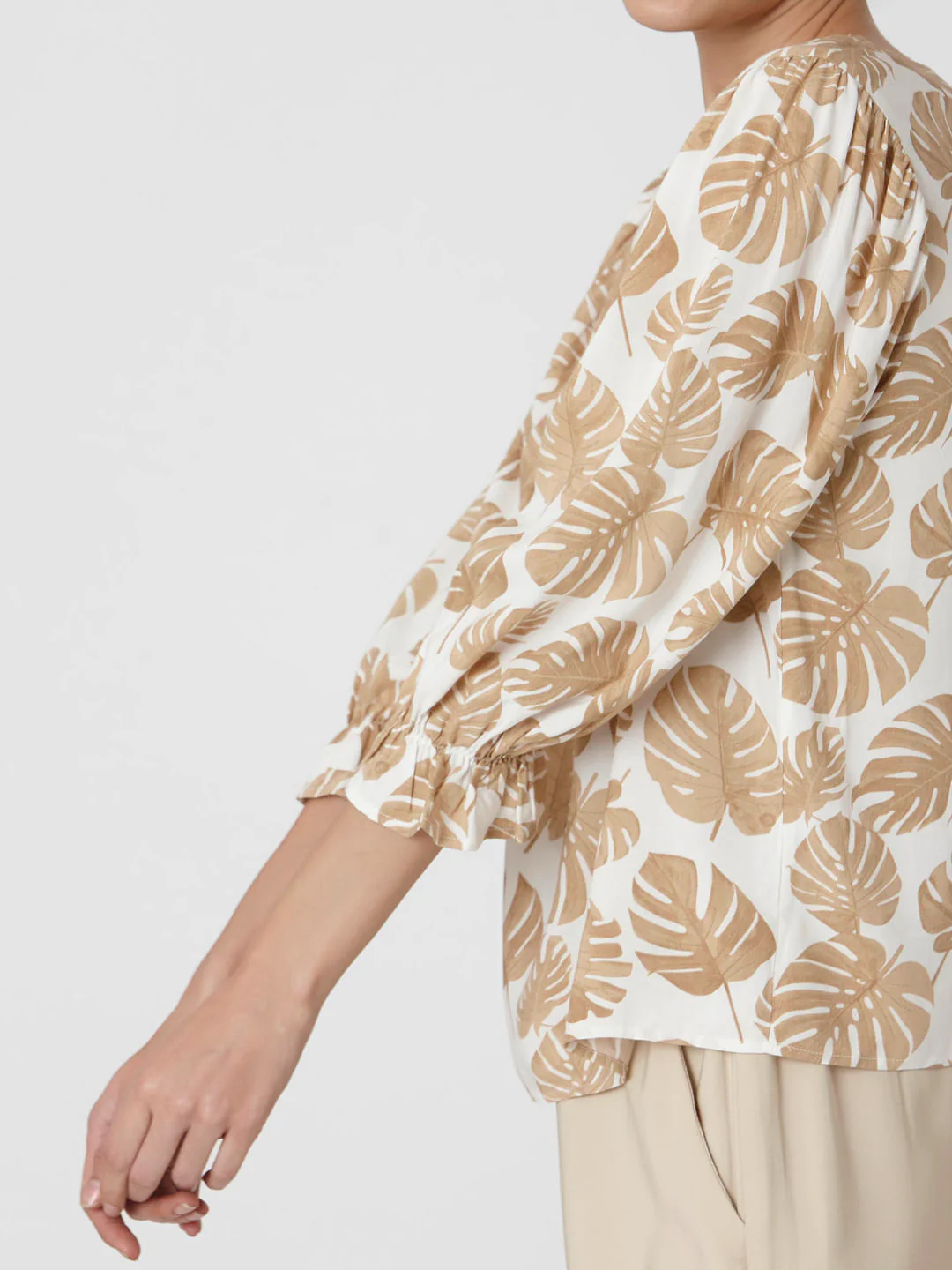 Brown Printed Top - Image 6