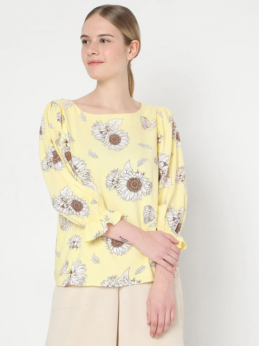 Yellow Floral Top - Image 2