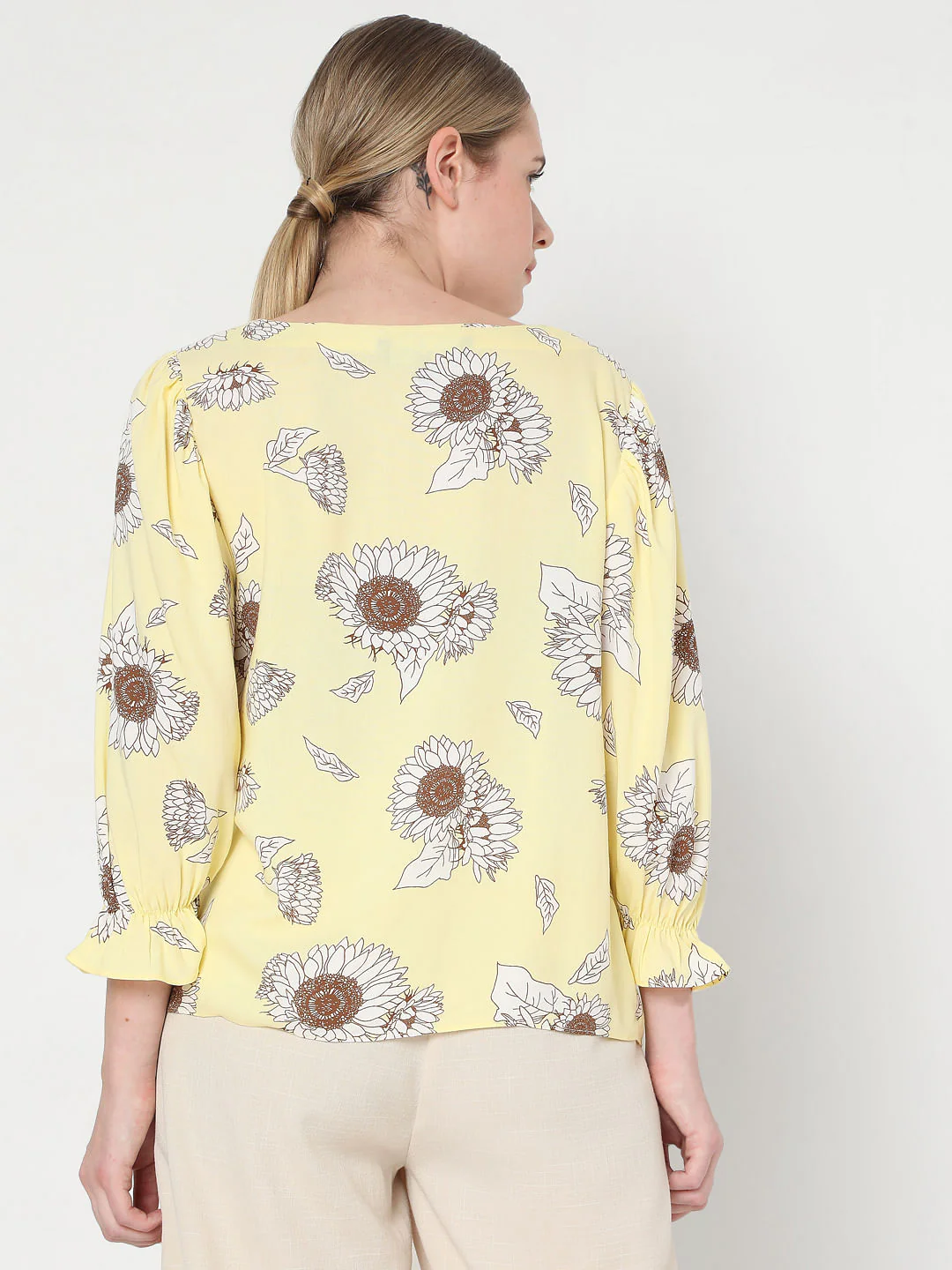 Yellow Floral Top - Image 4