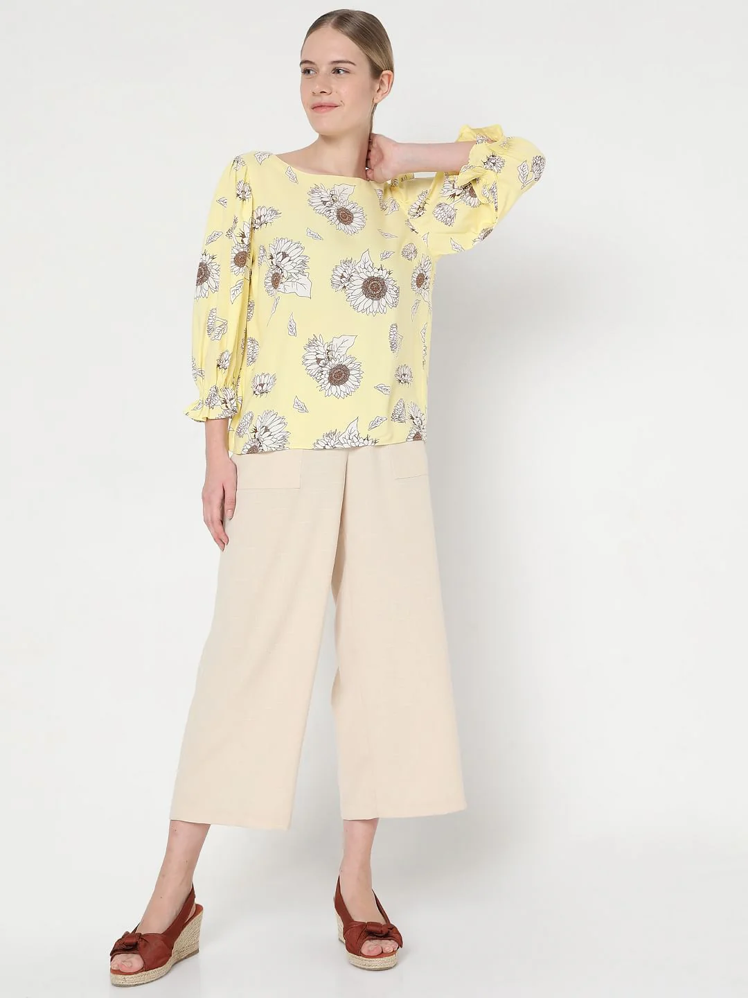 Yellow Floral Top - Image 5