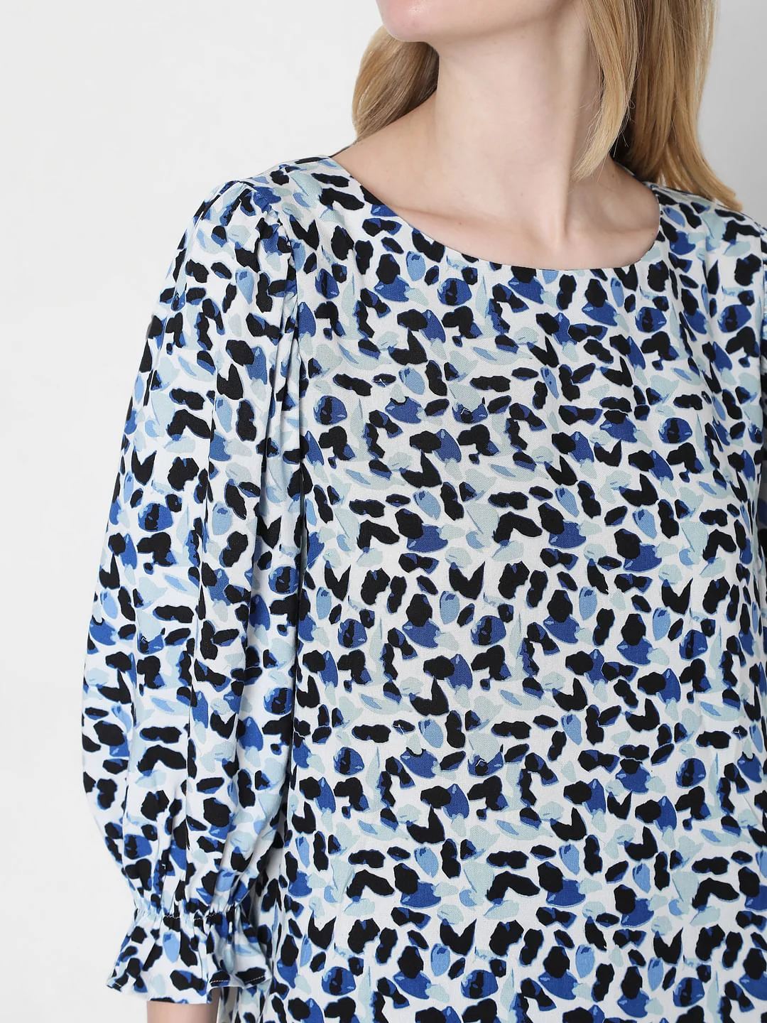 Blue Printed Top - Image 6