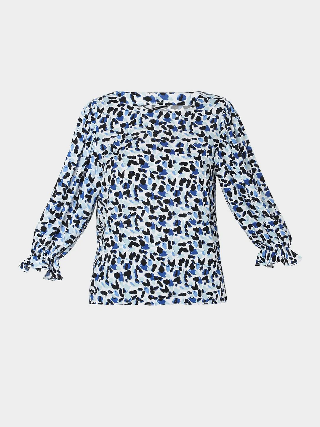 Blue Printed Top - Image 7