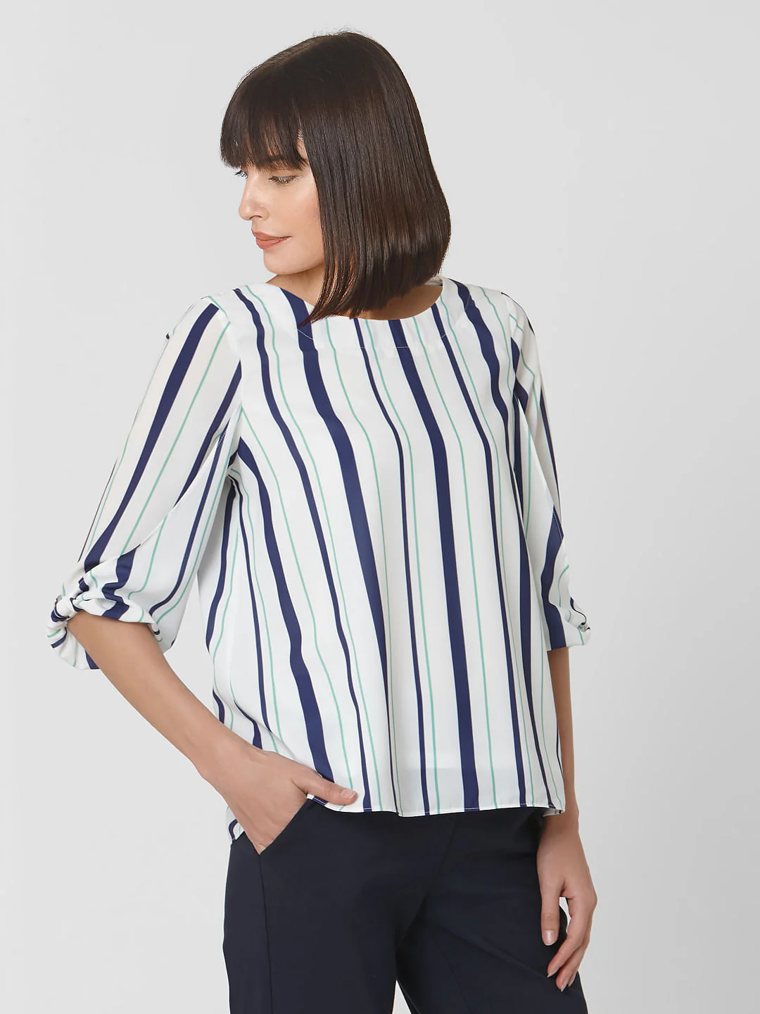 White Striped Top - Image 3