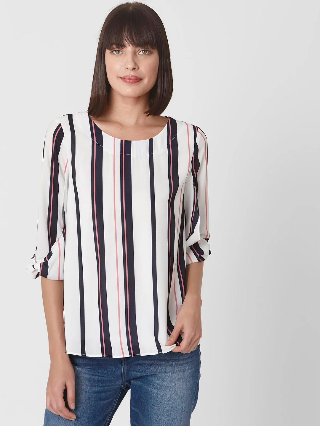 White Striped Top - Image 2