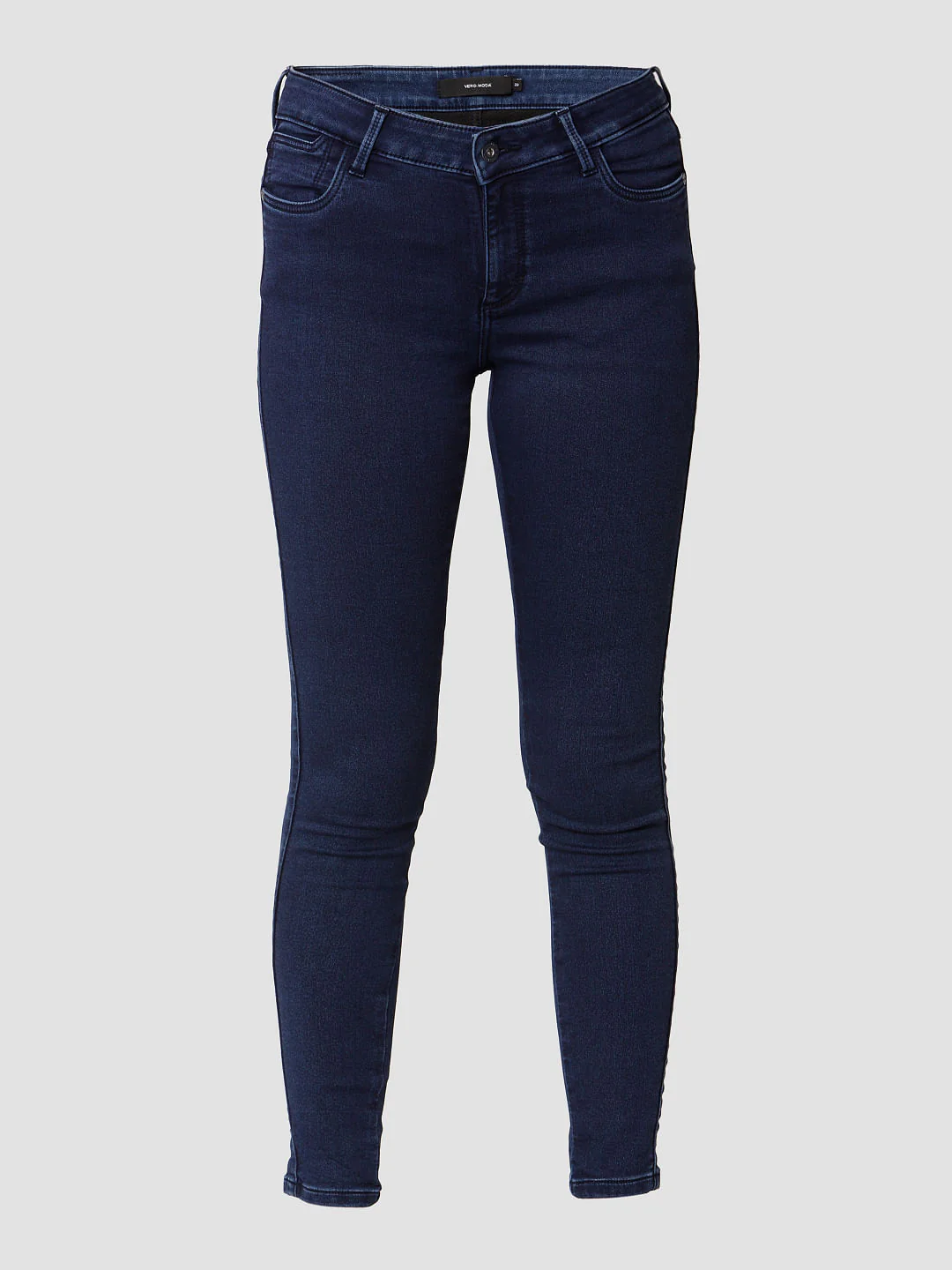 Blue Mid Rise Skinny Jeans - Image 7