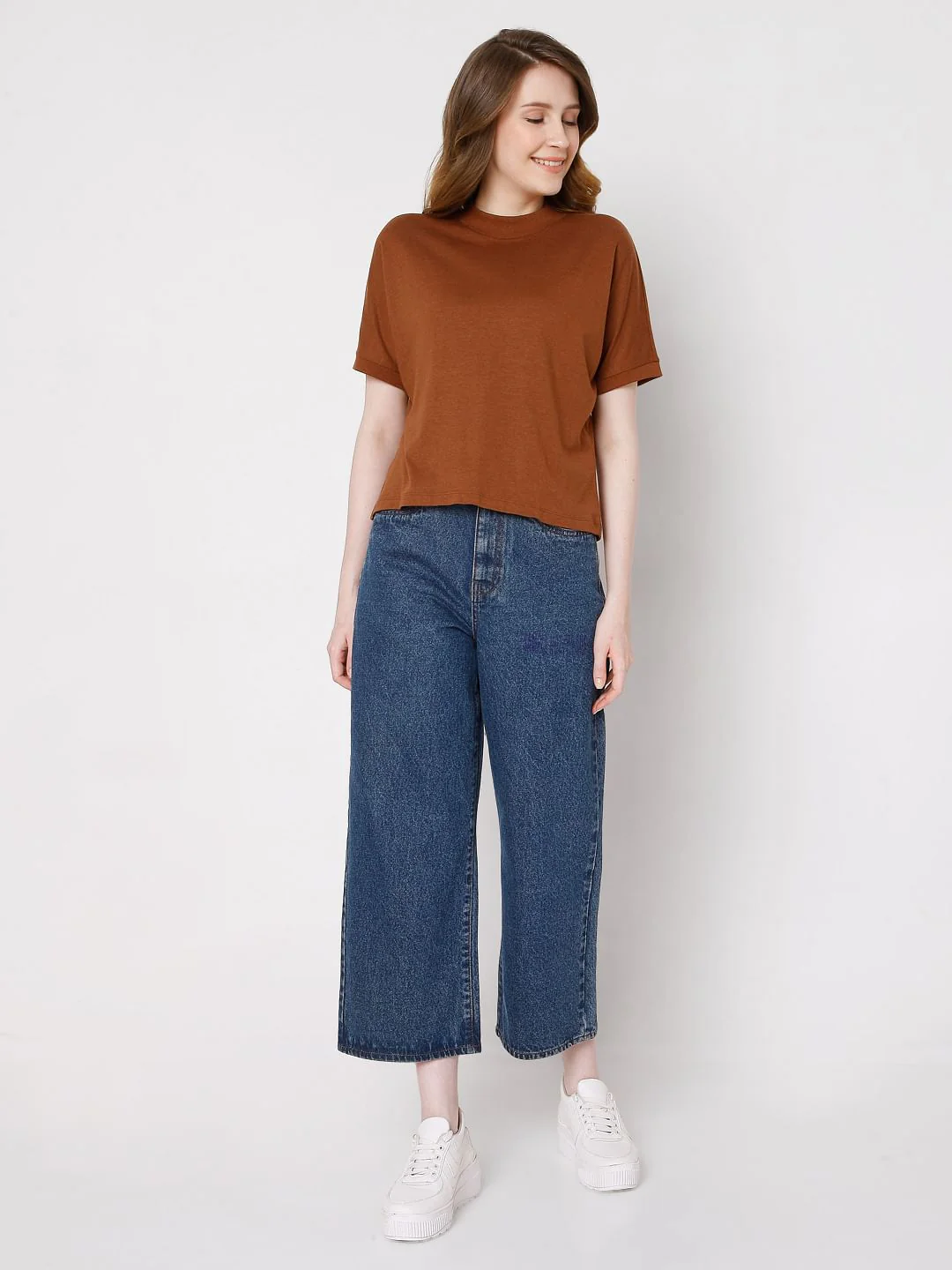 Brown Solid T-Shirt - Image 5