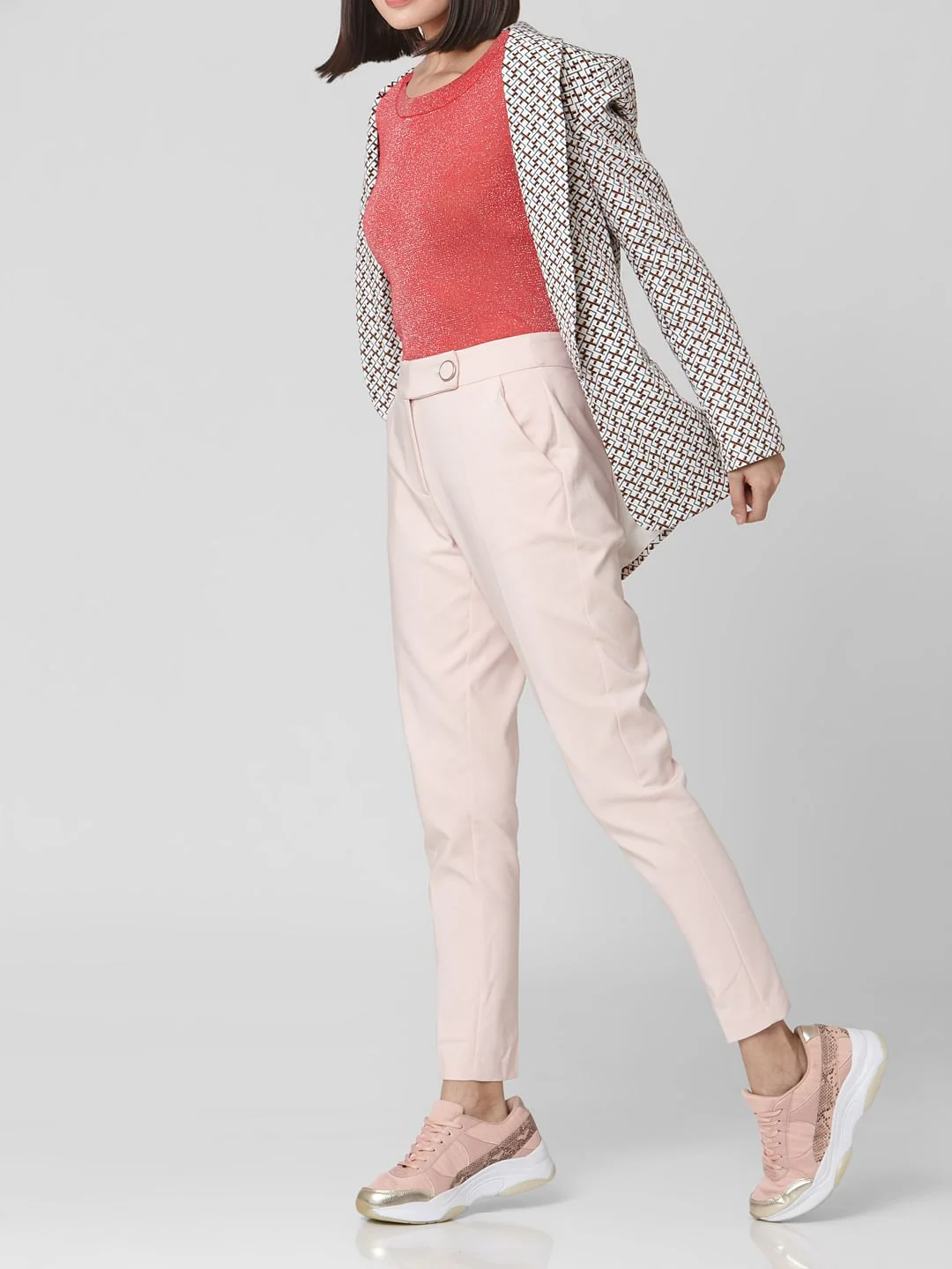 Pink Mid Rise Pants - Image 2