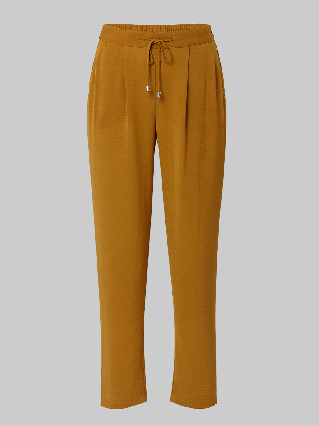 Brown Mid Rise Elasticated Waist Pants - Image 7