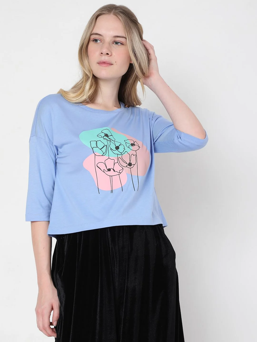 Blue Graphic Print T-Shirt - Image 2