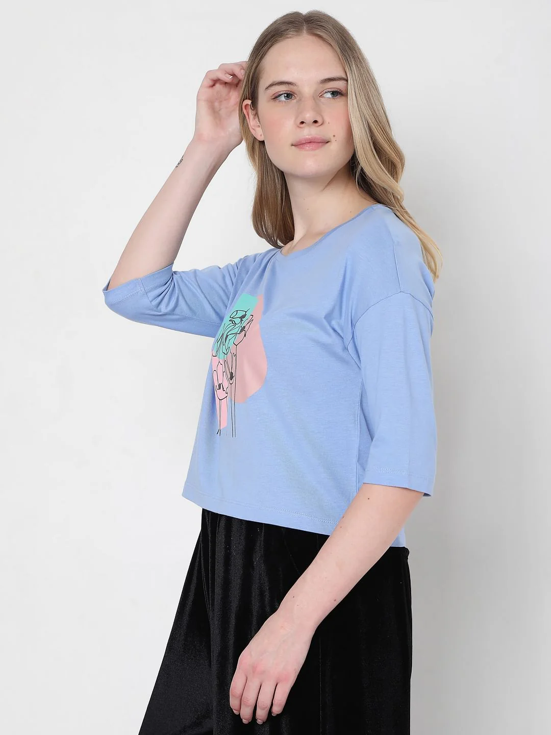 Blue Graphic Print T-Shirt - Image 3