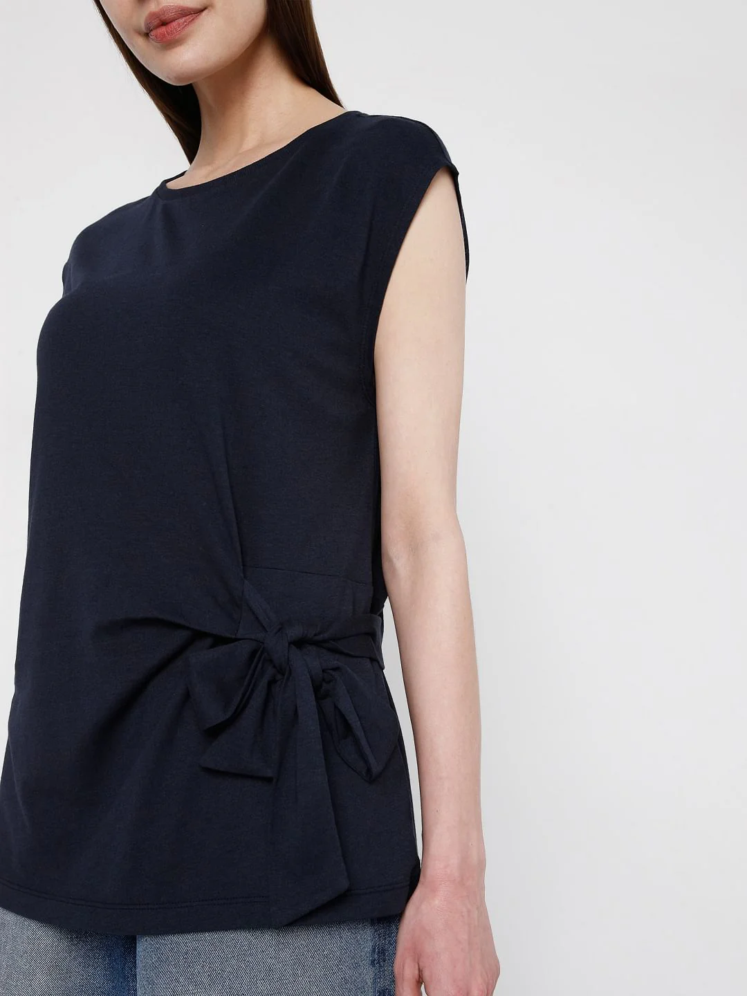 Blue Front Knot Top - Image 6