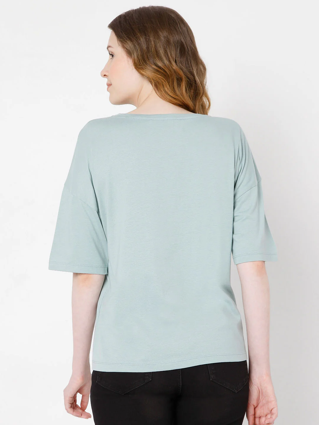 Green Text Print T-Shirt - Image 4