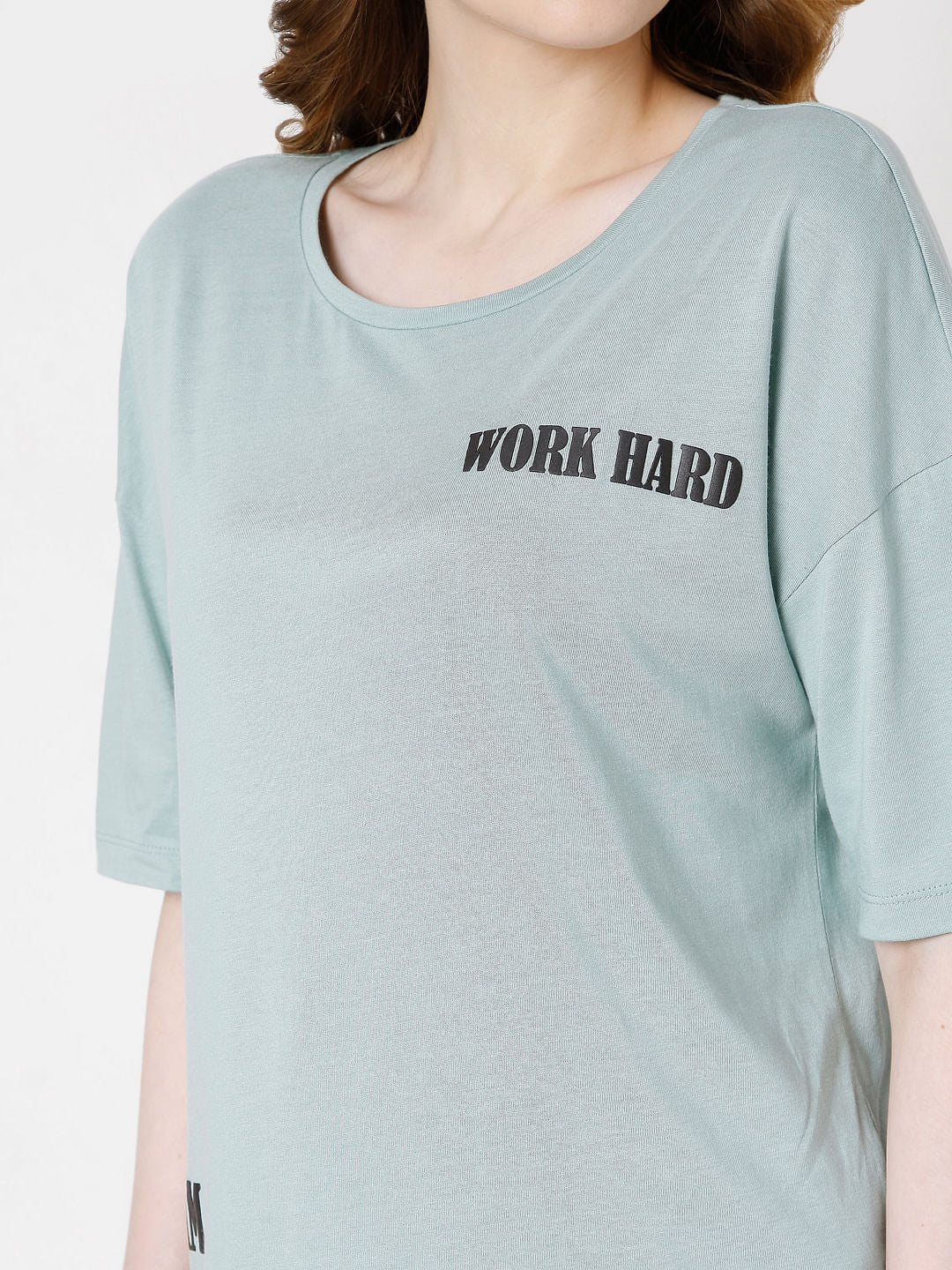 Green Text Print T-Shirt - Image 6