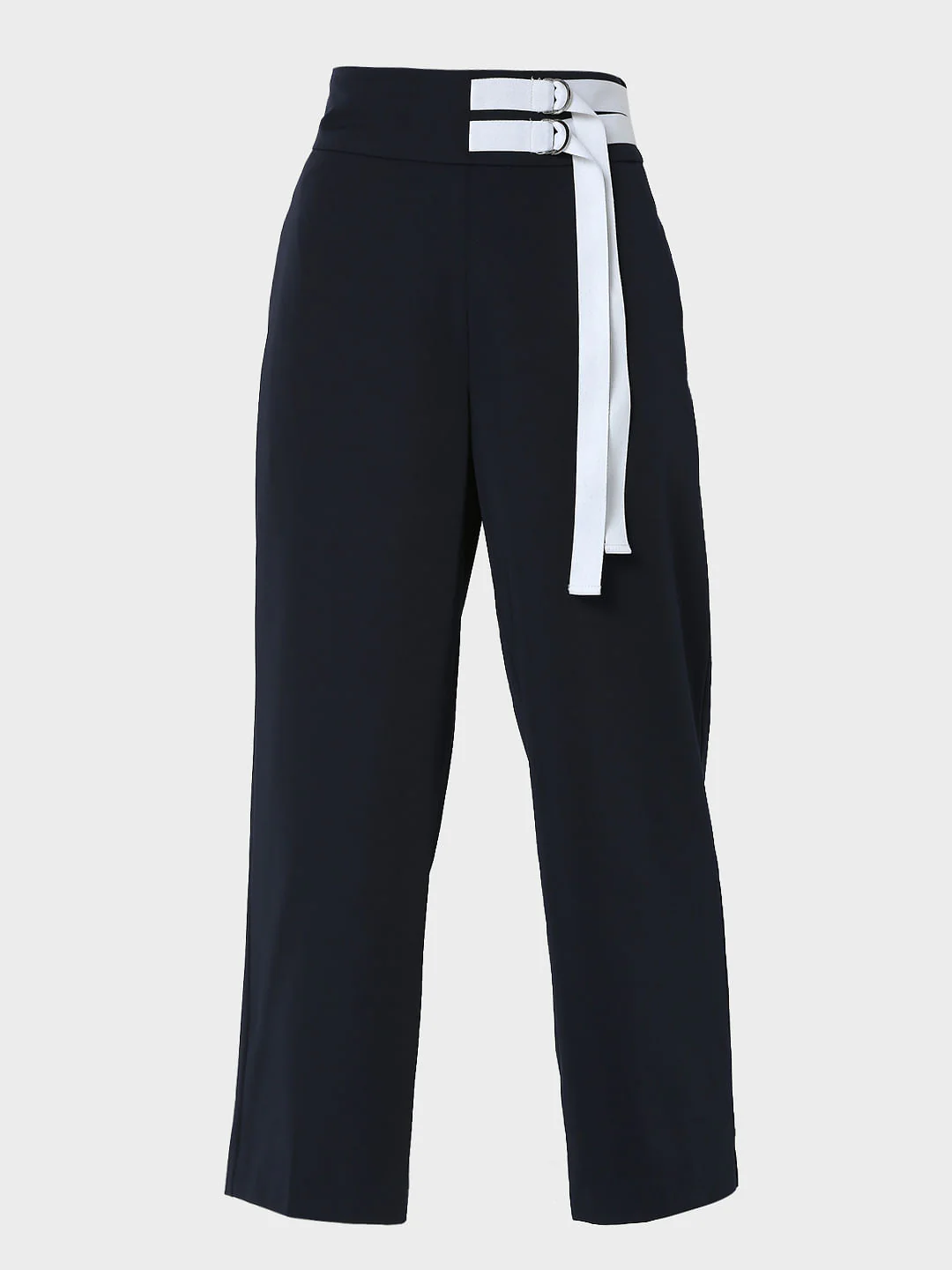 Navy Blue High Rise Wide Leg Pants - Image 7