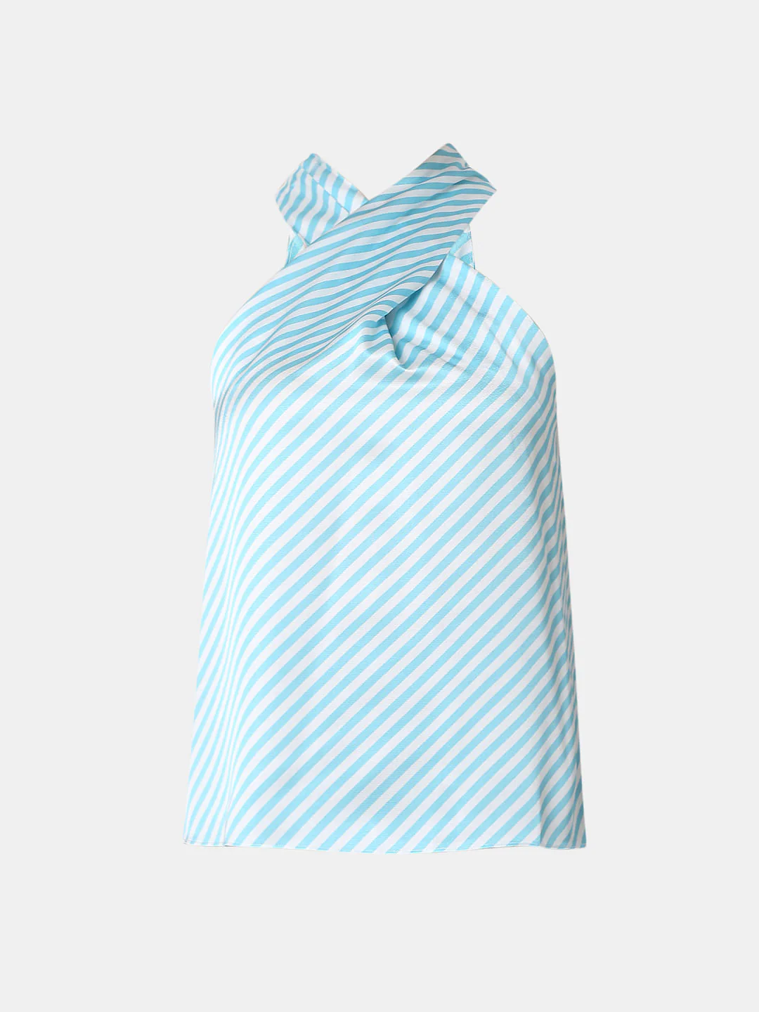 Blue Striped Halter Neck Top - Image 7