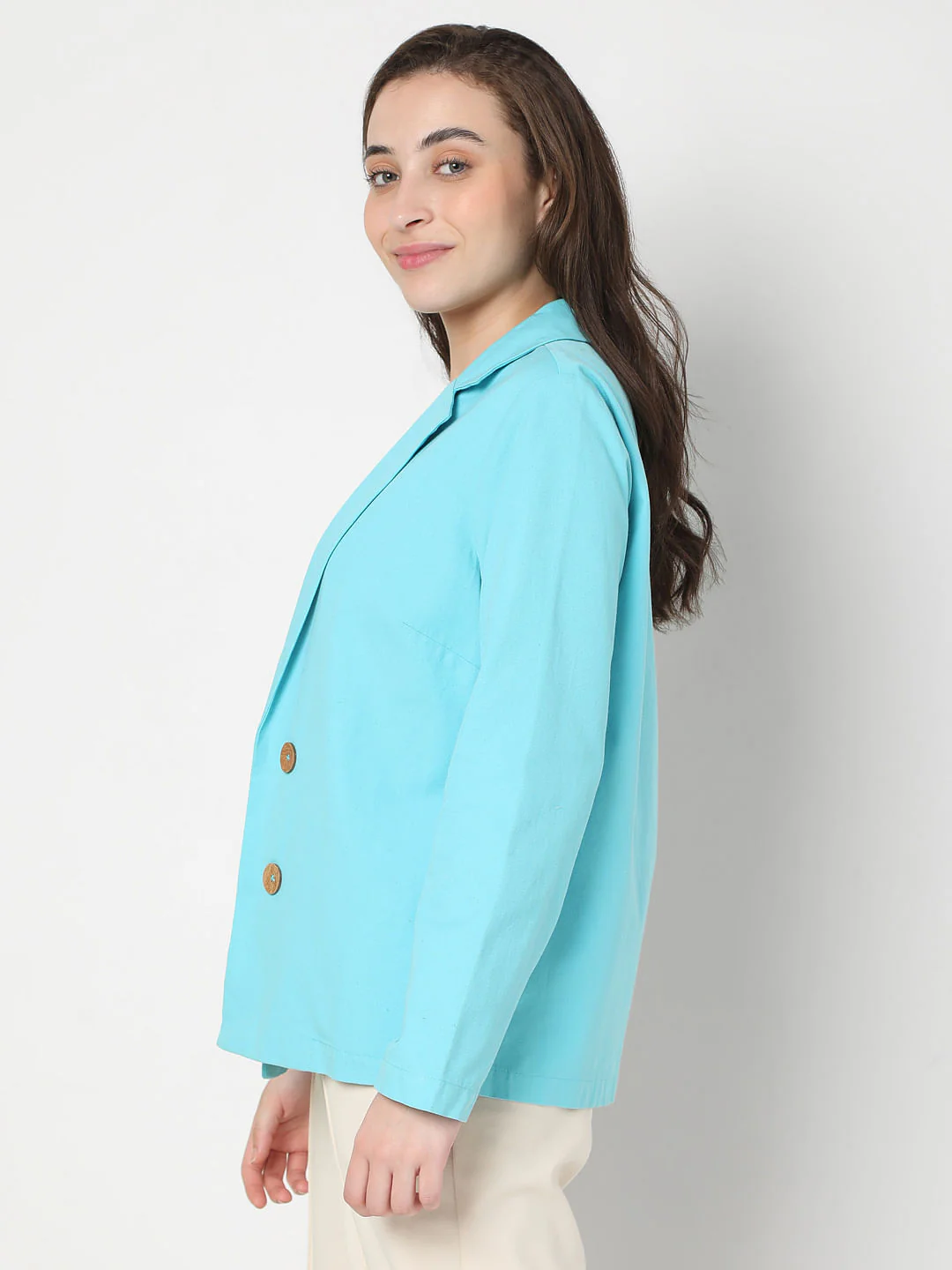 Light Blue Co-Ord Set Blazer - Image 3