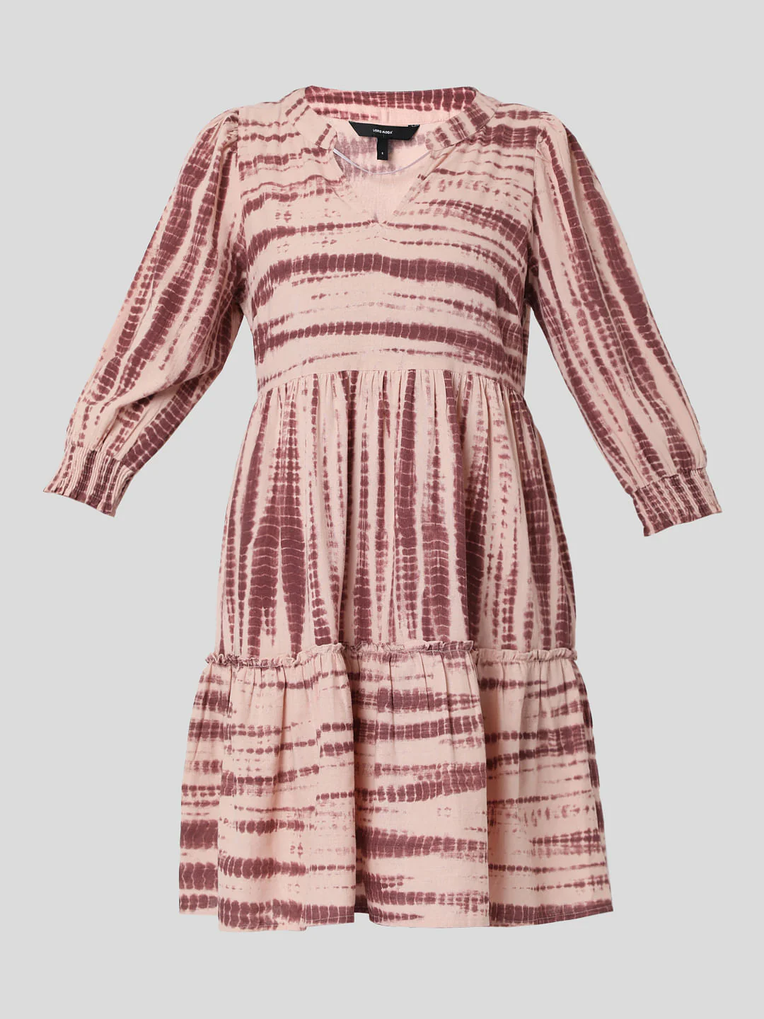 Pink Organic Cotton Tie Dye Tiered Dress - Image 7