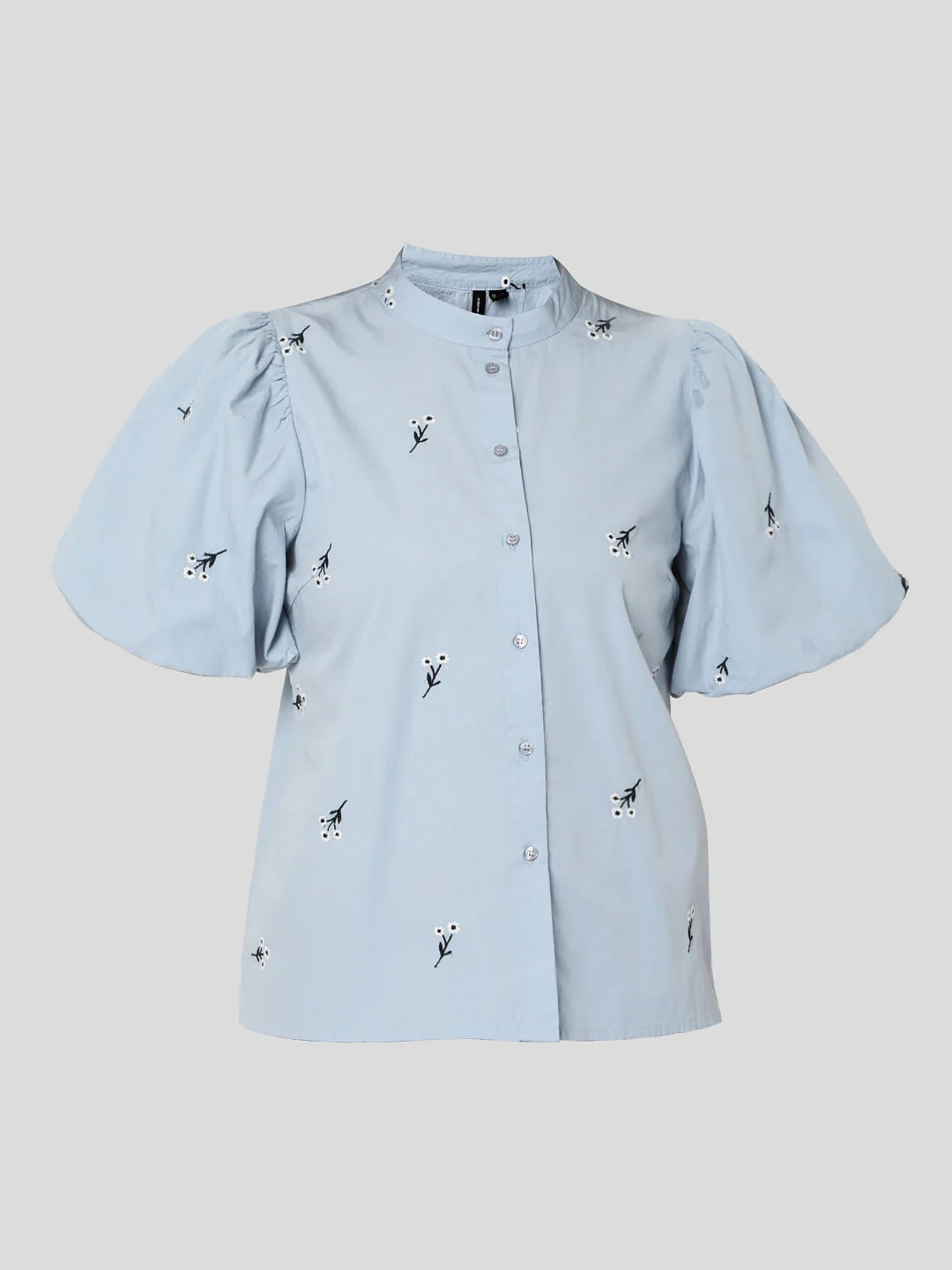 Blue Floral Embroidered Top - Image 7