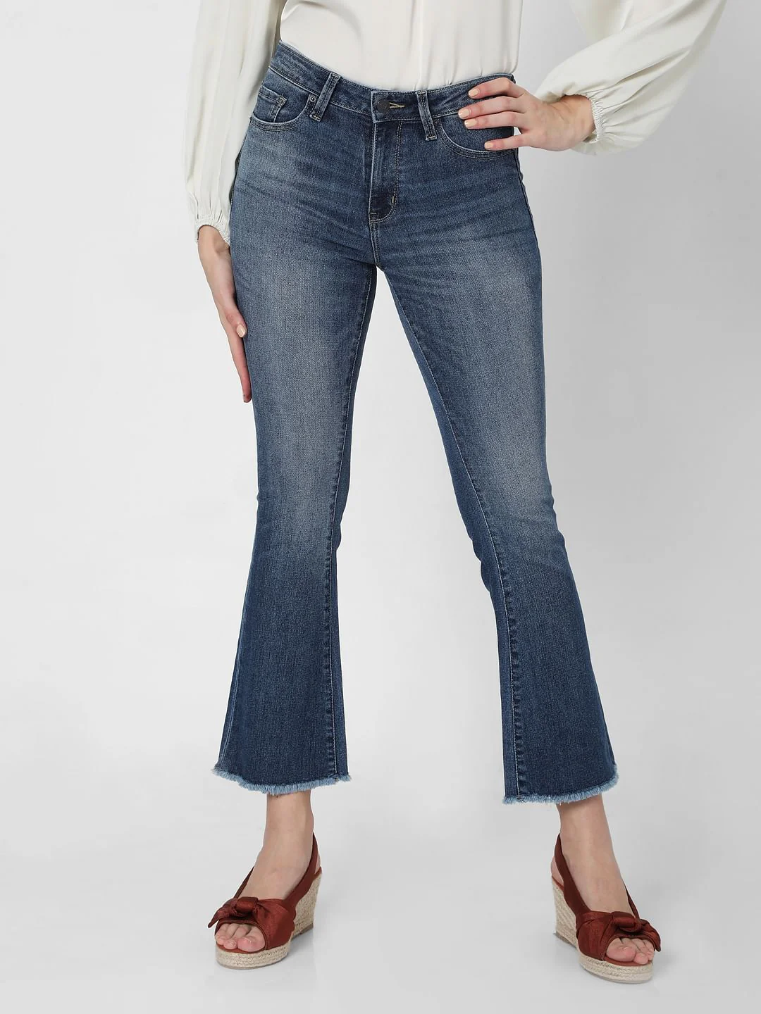 Black Mid Rise Bootcut Jeans - Image 2