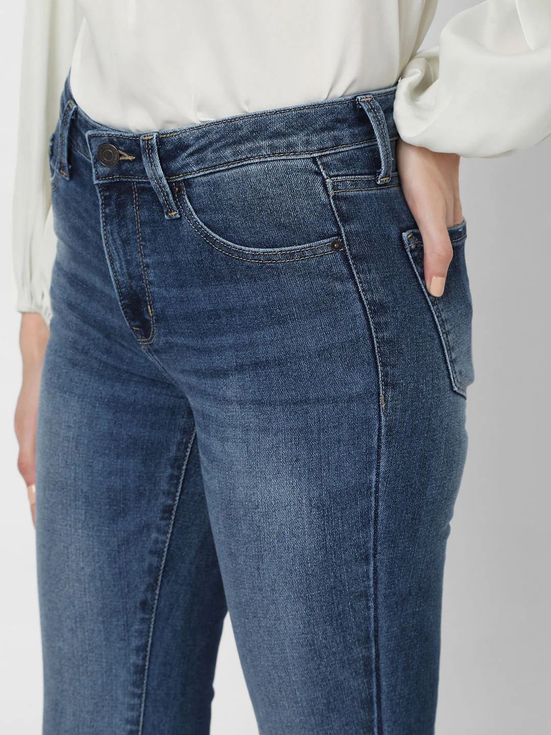 Black Mid Rise Bootcut Jeans - Image 5