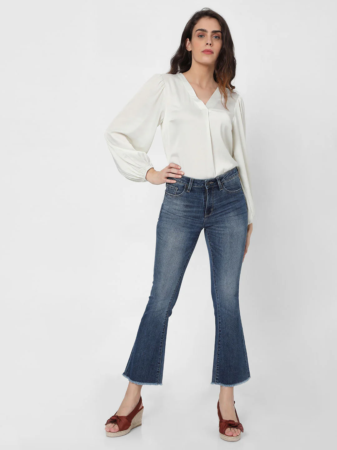 Black Mid Rise Bootcut Jeans - Image 6