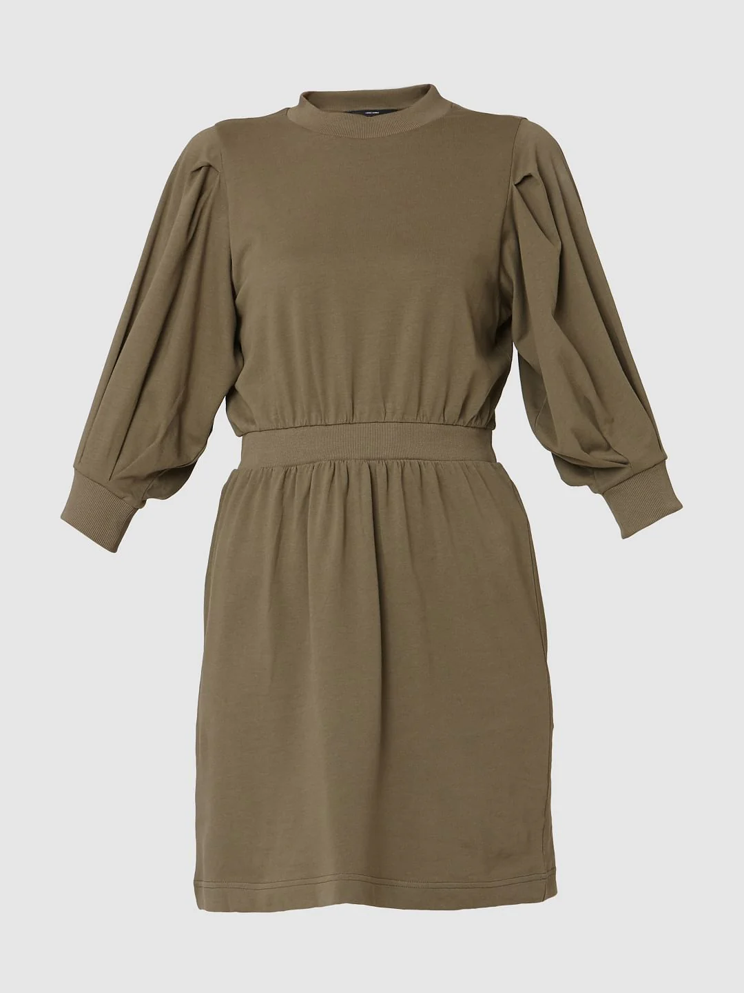 Green Cuff Sleeves Fit & Flare Dress - Image 6