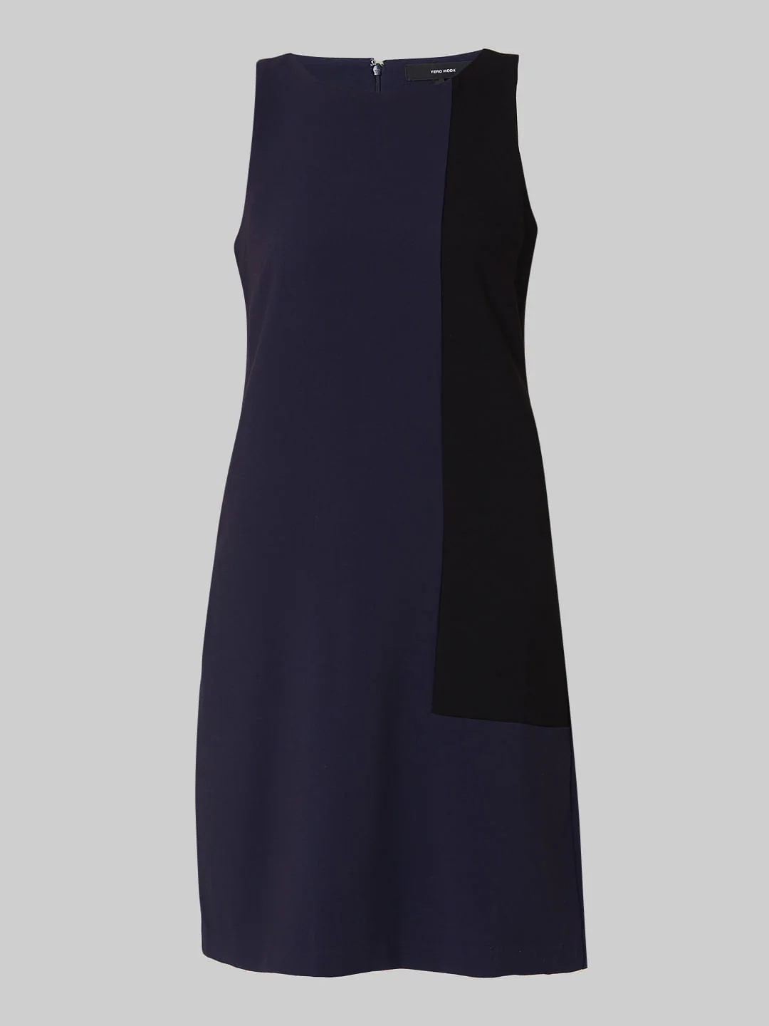 Blue Colourblocked Shift Dress - Image 6