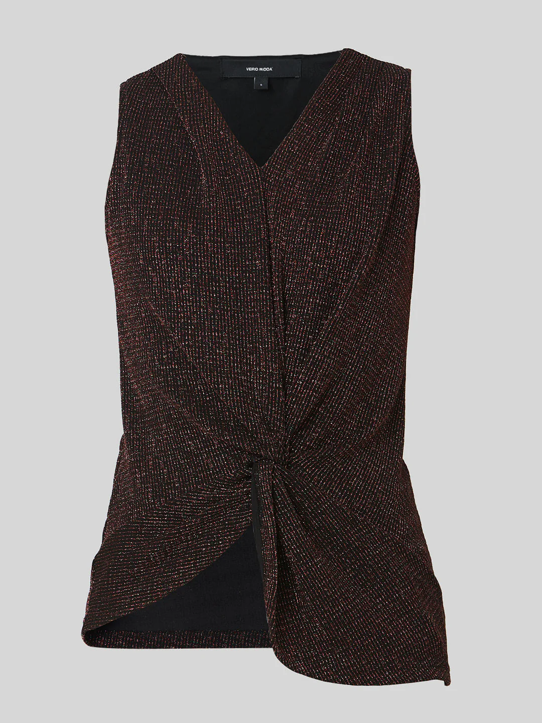 Black Shimmer Front Knot Top - Image 7