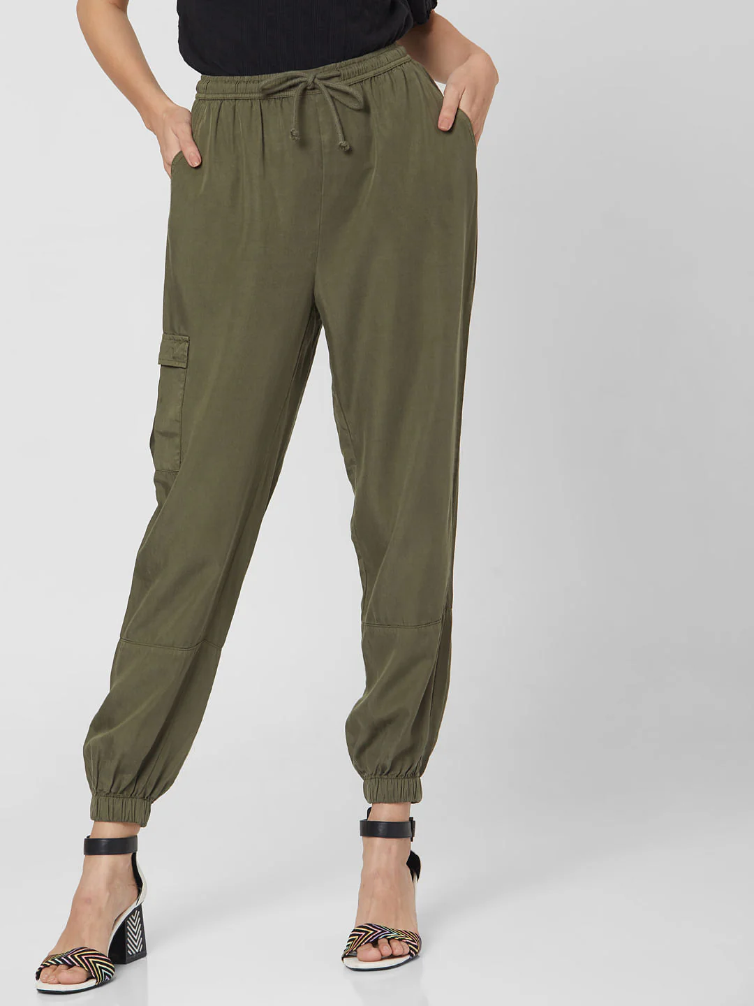 Green Mid Rise Pants - Image 2
