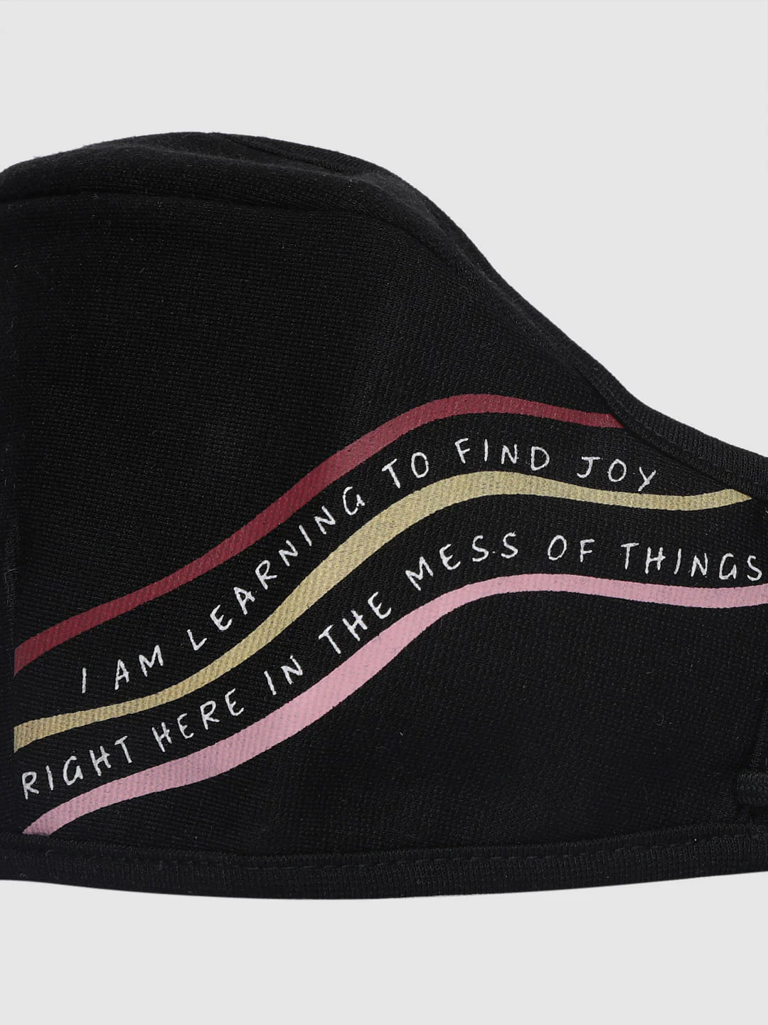 Pack Of 2 Quote Print Knit 3Ply Anti-Bacterial Mask - Image 4