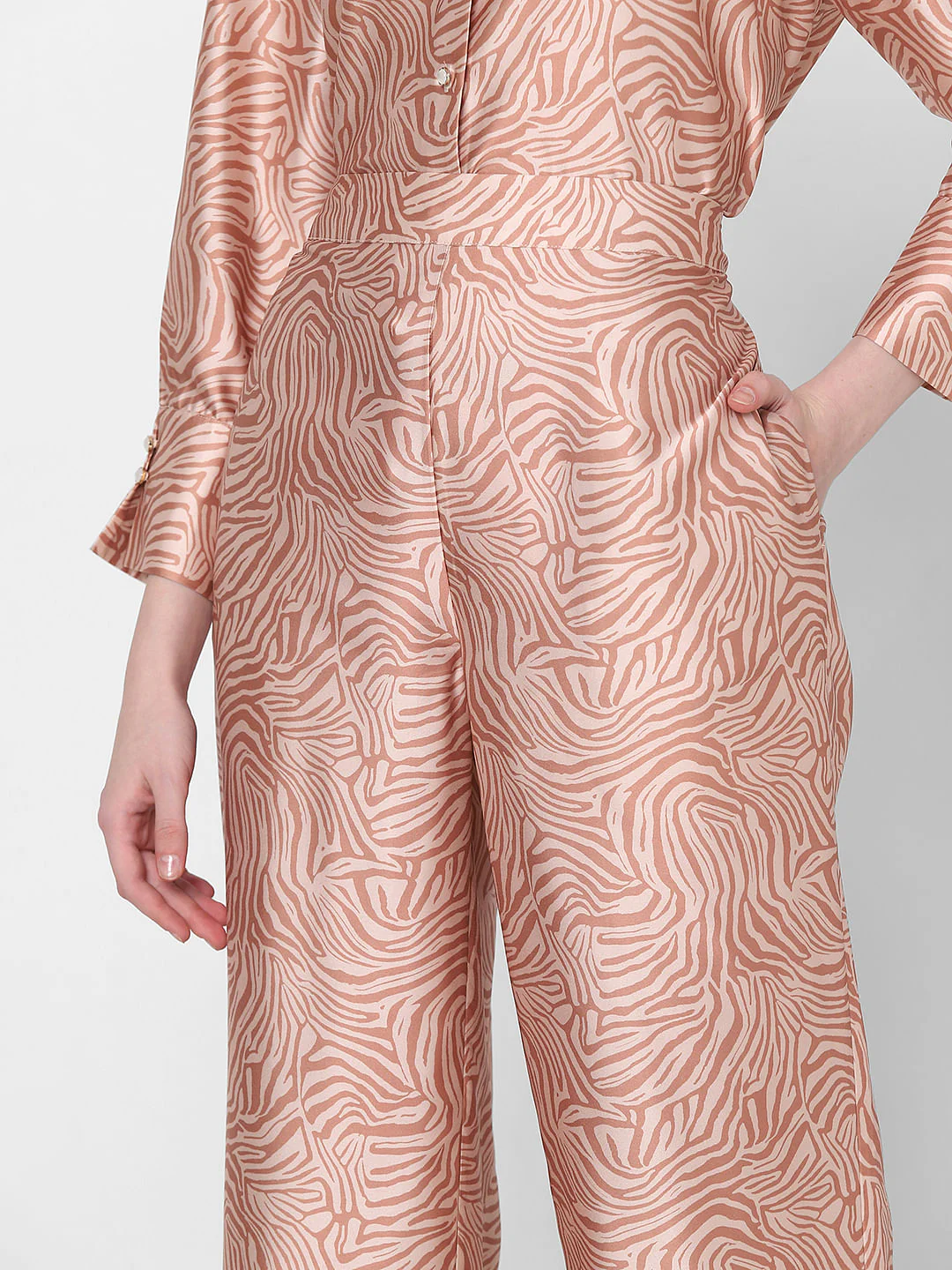 Orange Printed Co-Ord Set Pants - Image 8