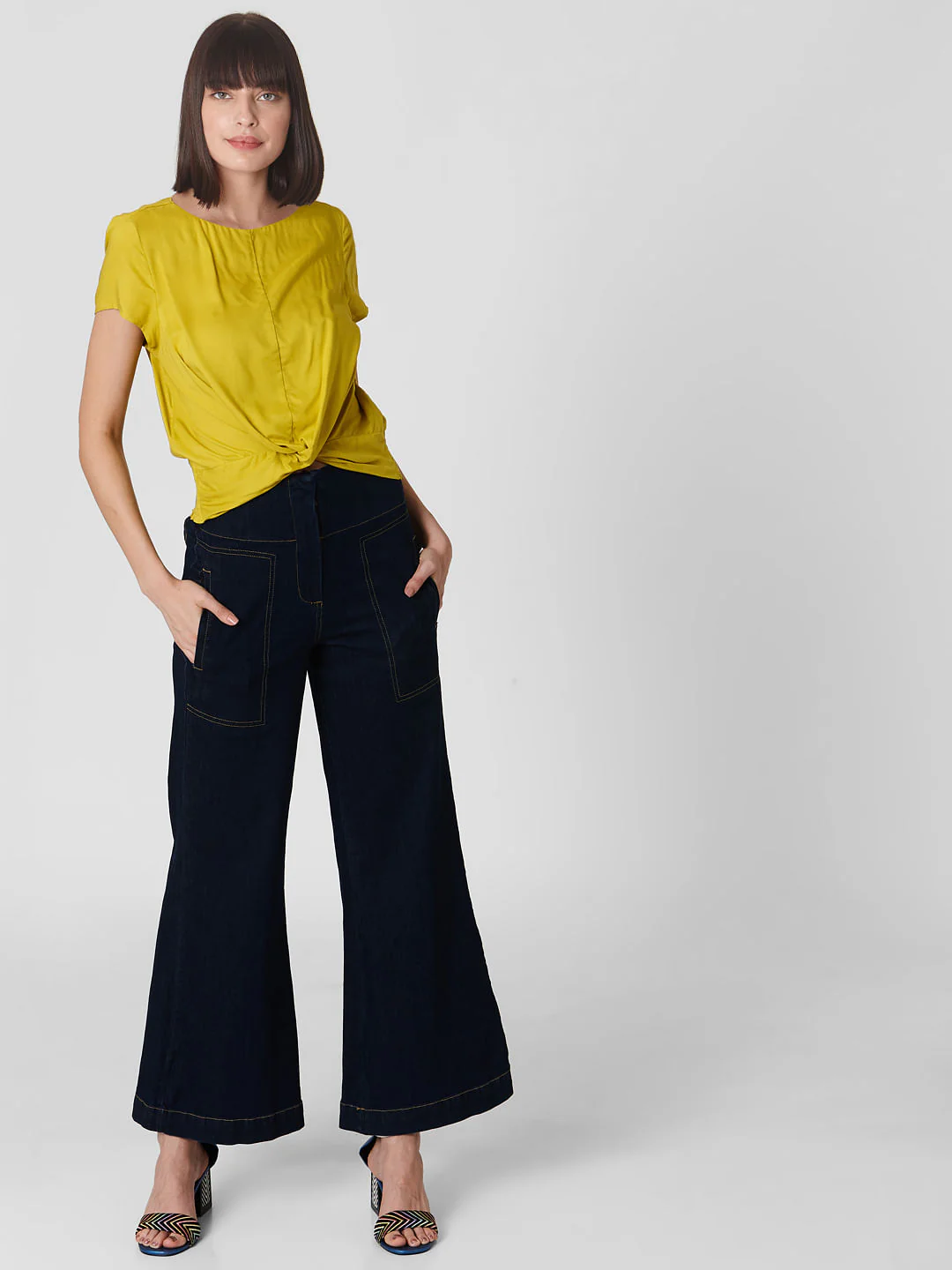 Mustard Front Twist Top - Image 5