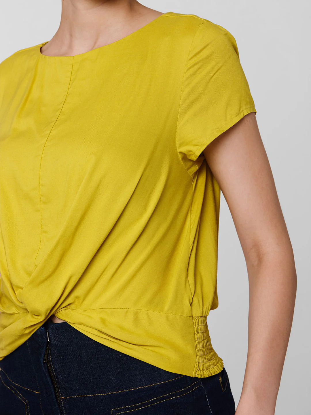 Mustard Front Twist Top - Image 6